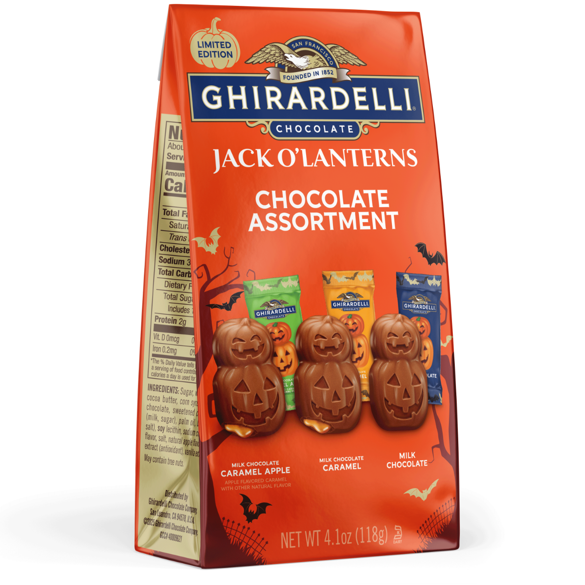Milk Chocolate Assorted Jack O' Lanterns 4.1 Oz Bag