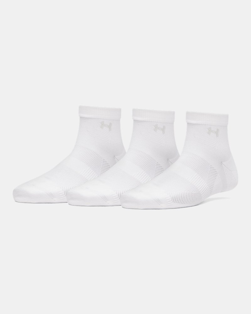 UA Vanish Women's 3-Pack Quarter Socks - White