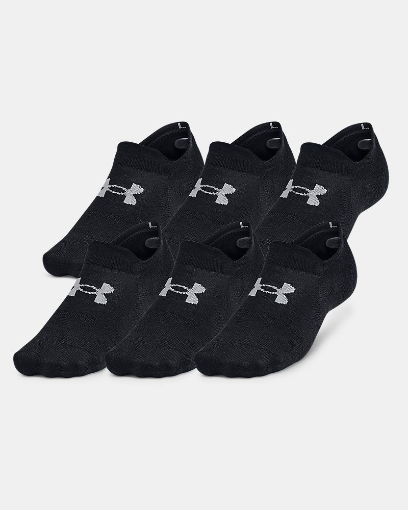 UA Essential Ultra Unisex 6-Pack Low Socks - Black