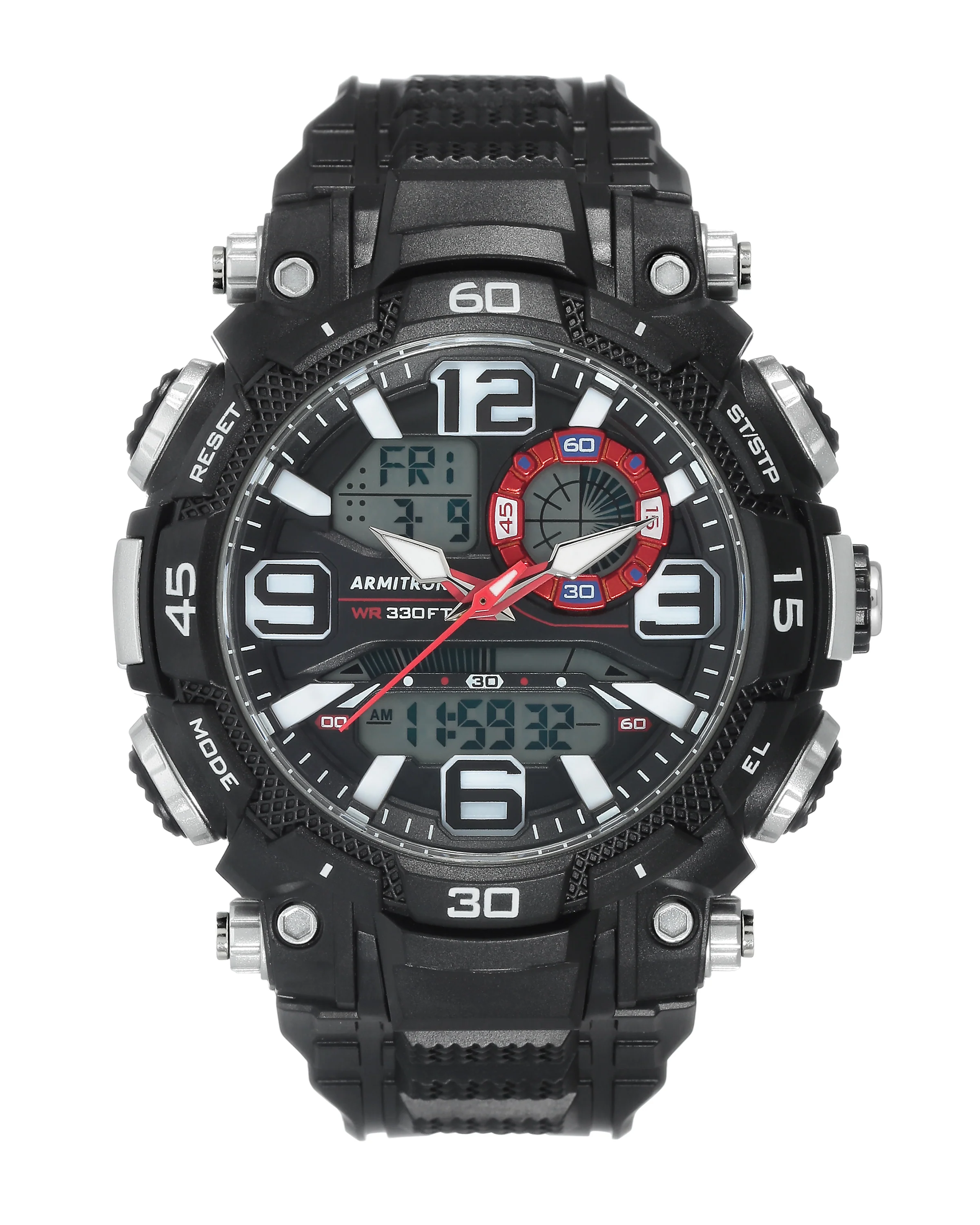 Armitron Sport Men's Analog-Digital Chronograph Resin Strap Watch 20/5270BLK