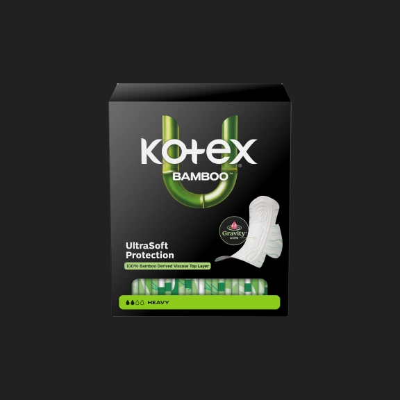 Bamboo Ultra Thin Pads with Wings, Heavy Absorbency