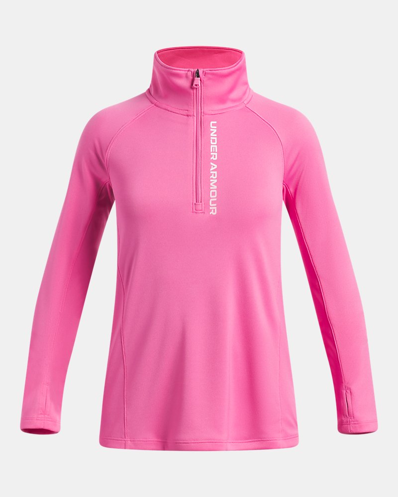 UA Tech™ Branded Girls' ½ Zip - Pink