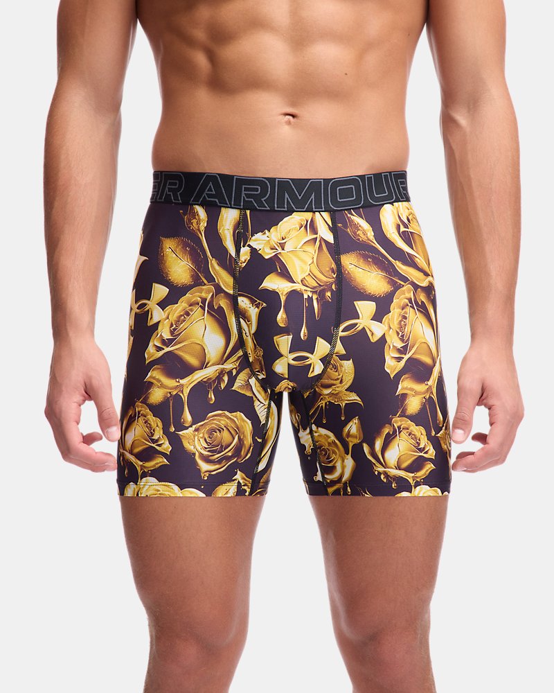 UA Performance Tech Mesh Graphic Men's 6" Boxerjock® - Black