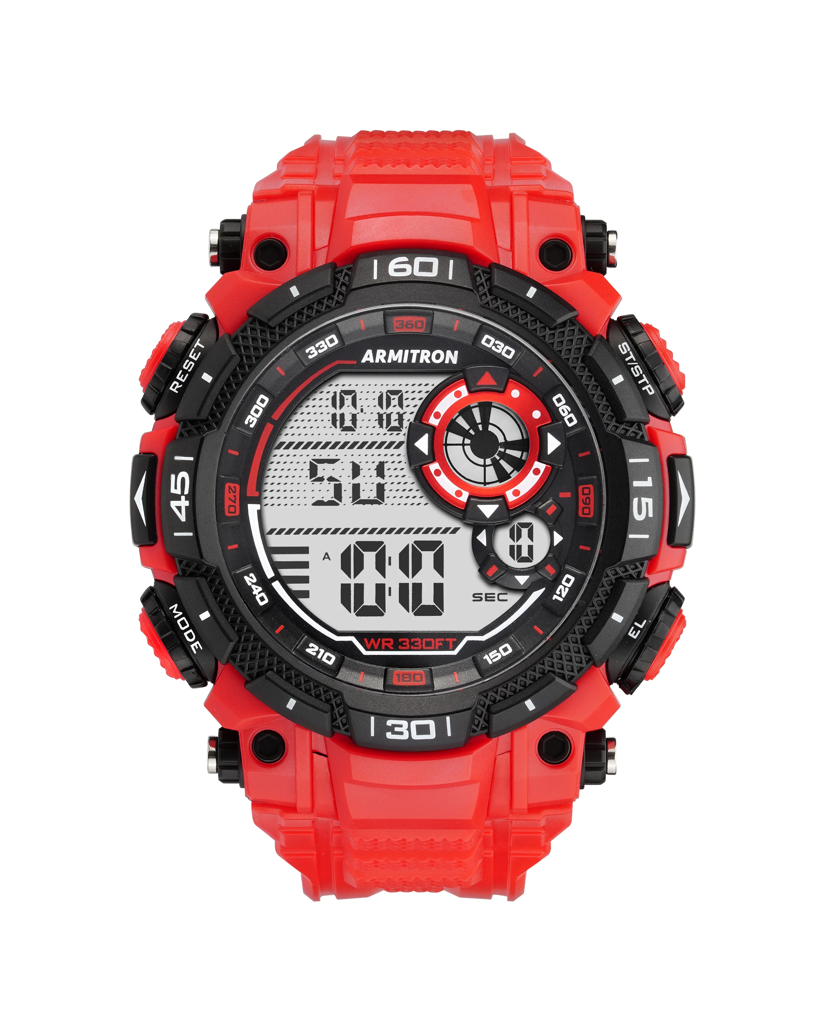 Armitron Sport Men's Digital Chronograph Resin Strap Watch 40/8397RED