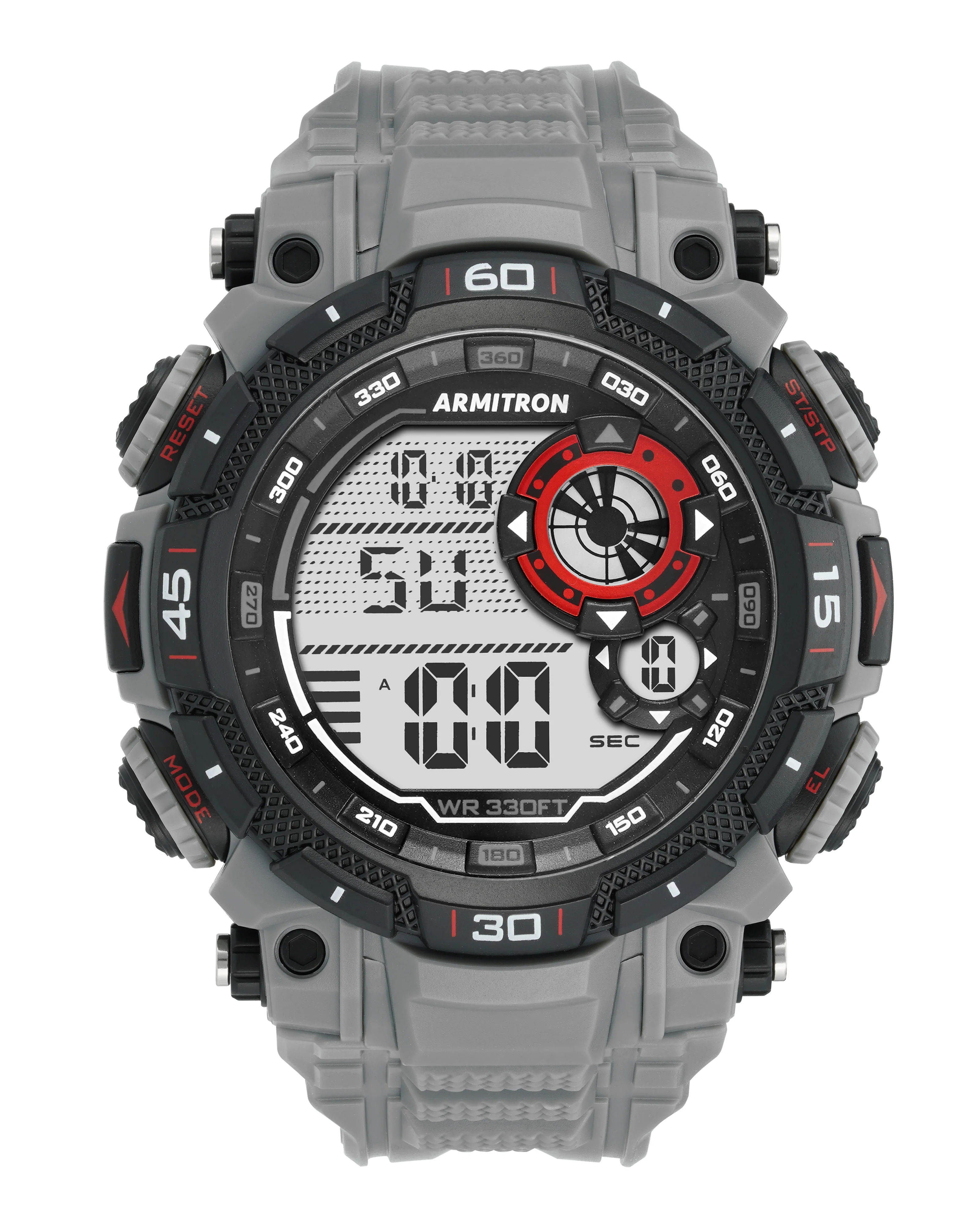 Armitron Digital Resin Watch? (Day-Date-Month) Light Grey / Black