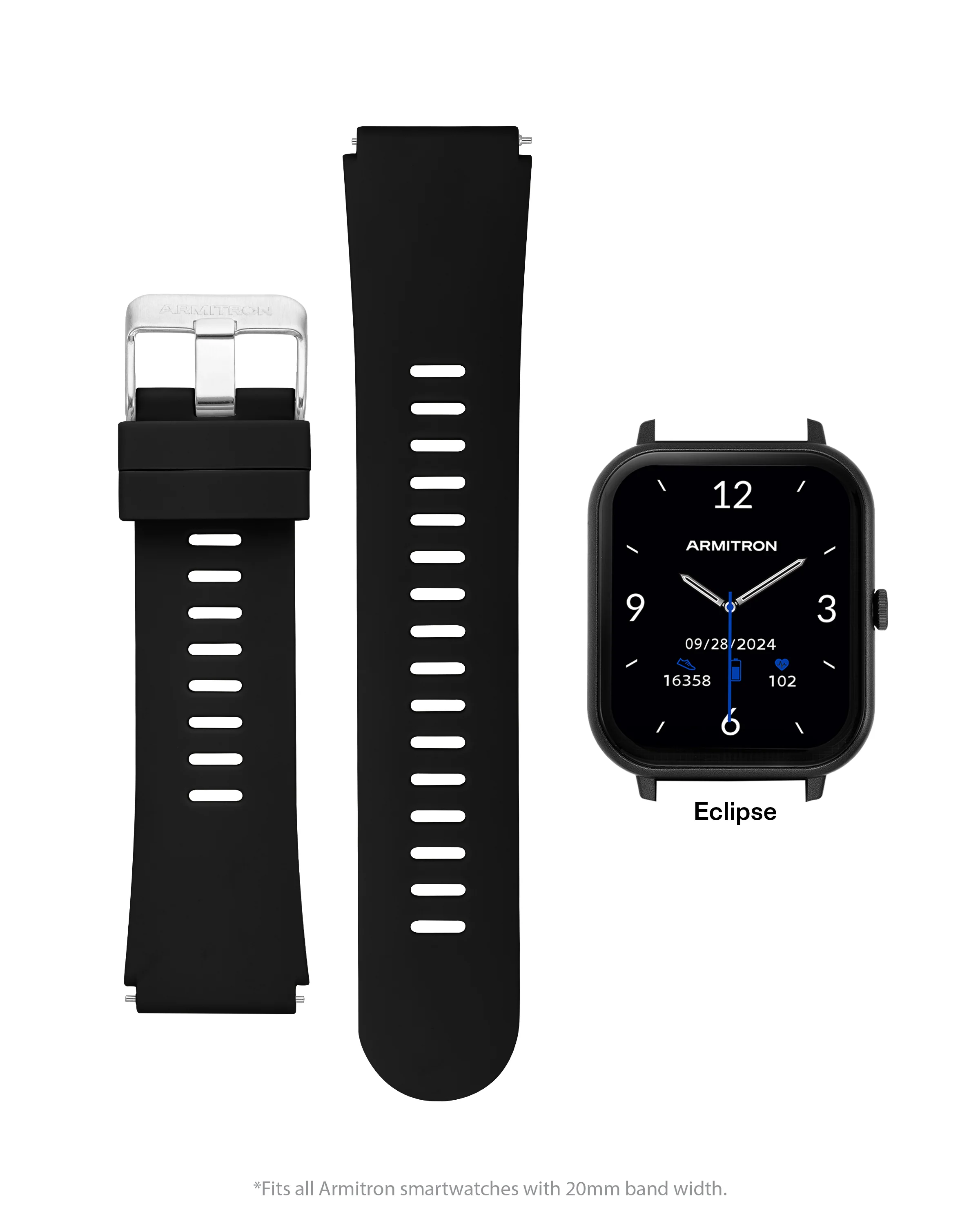 Armitron Connect? Smooth Silicone Band | 20mm