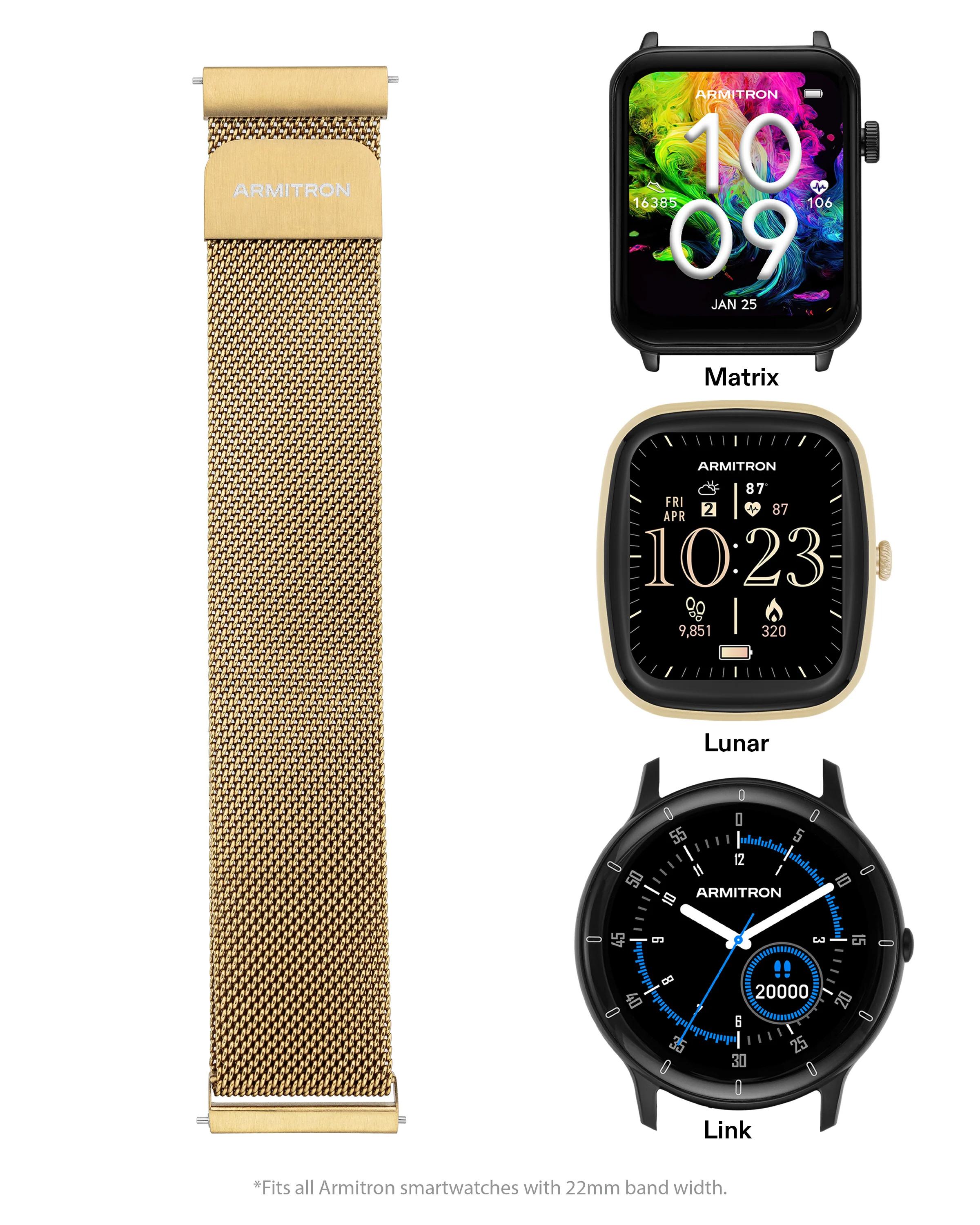Armitron Connect? Mesh Band | 22mm