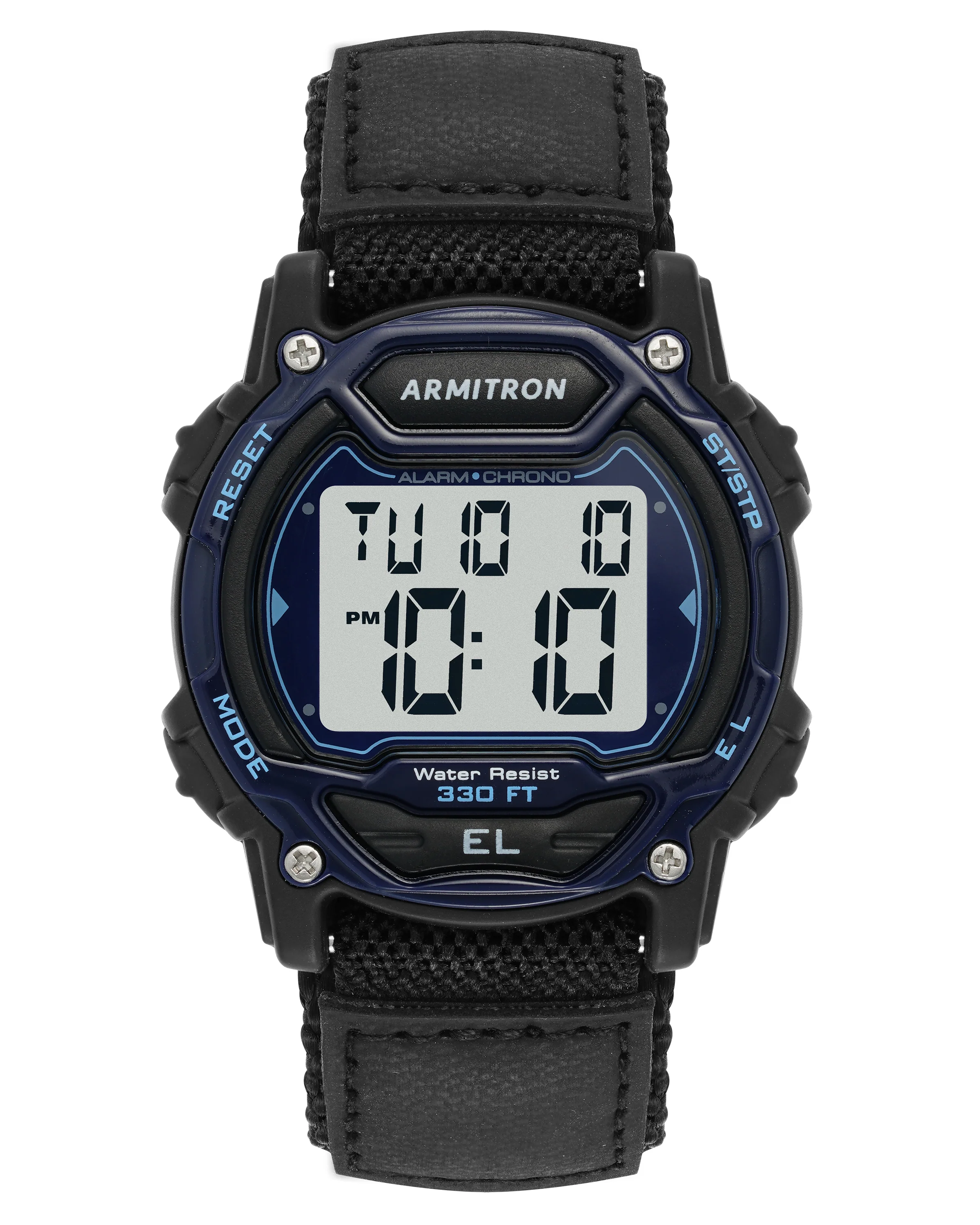 Armitron Sport Unisex Digital Chronograph Nylon Strap Watch 45/7004BLU