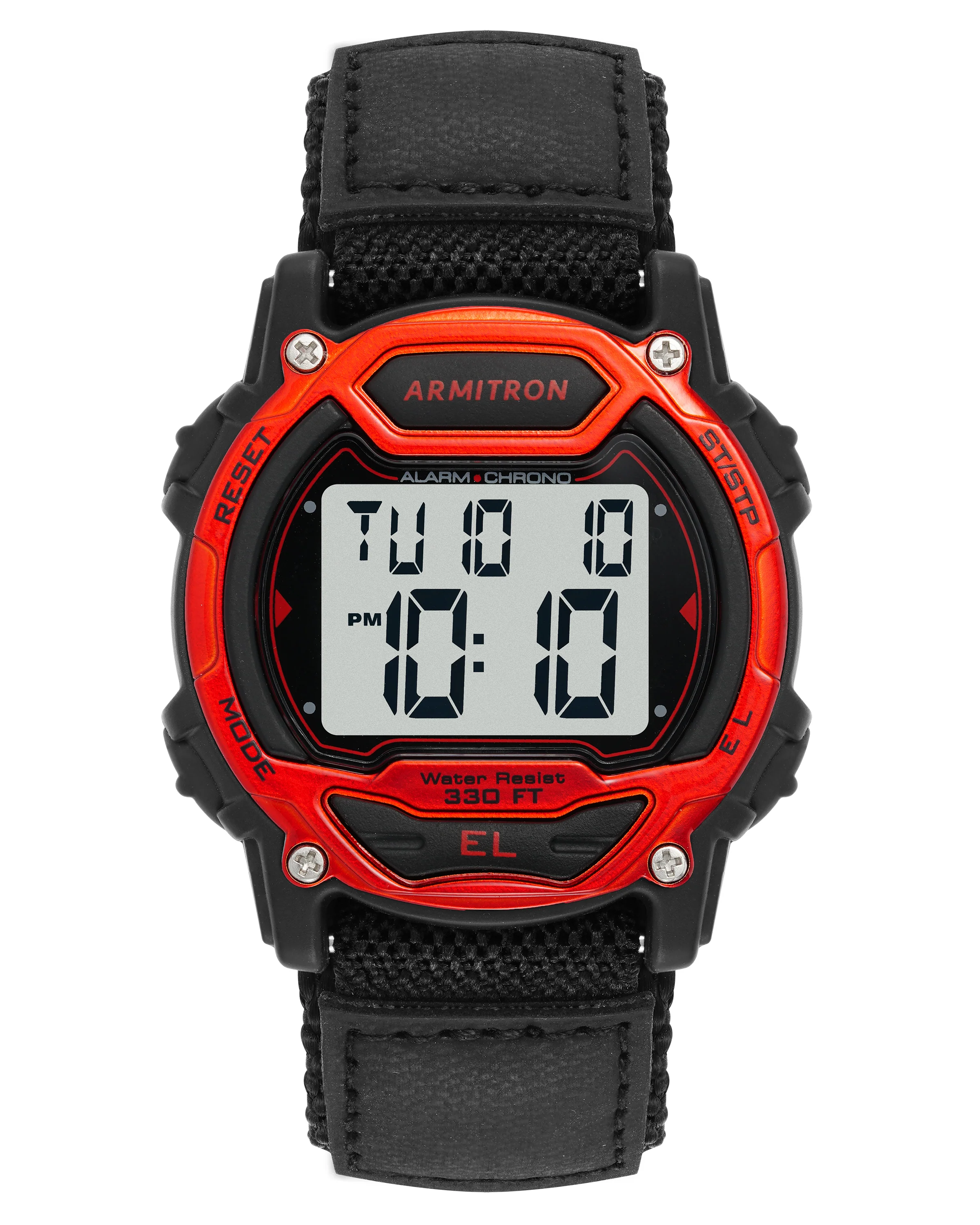 Armitron Sport Unisex Digital Chronograph Nylon Strap Watch 45/7004RED