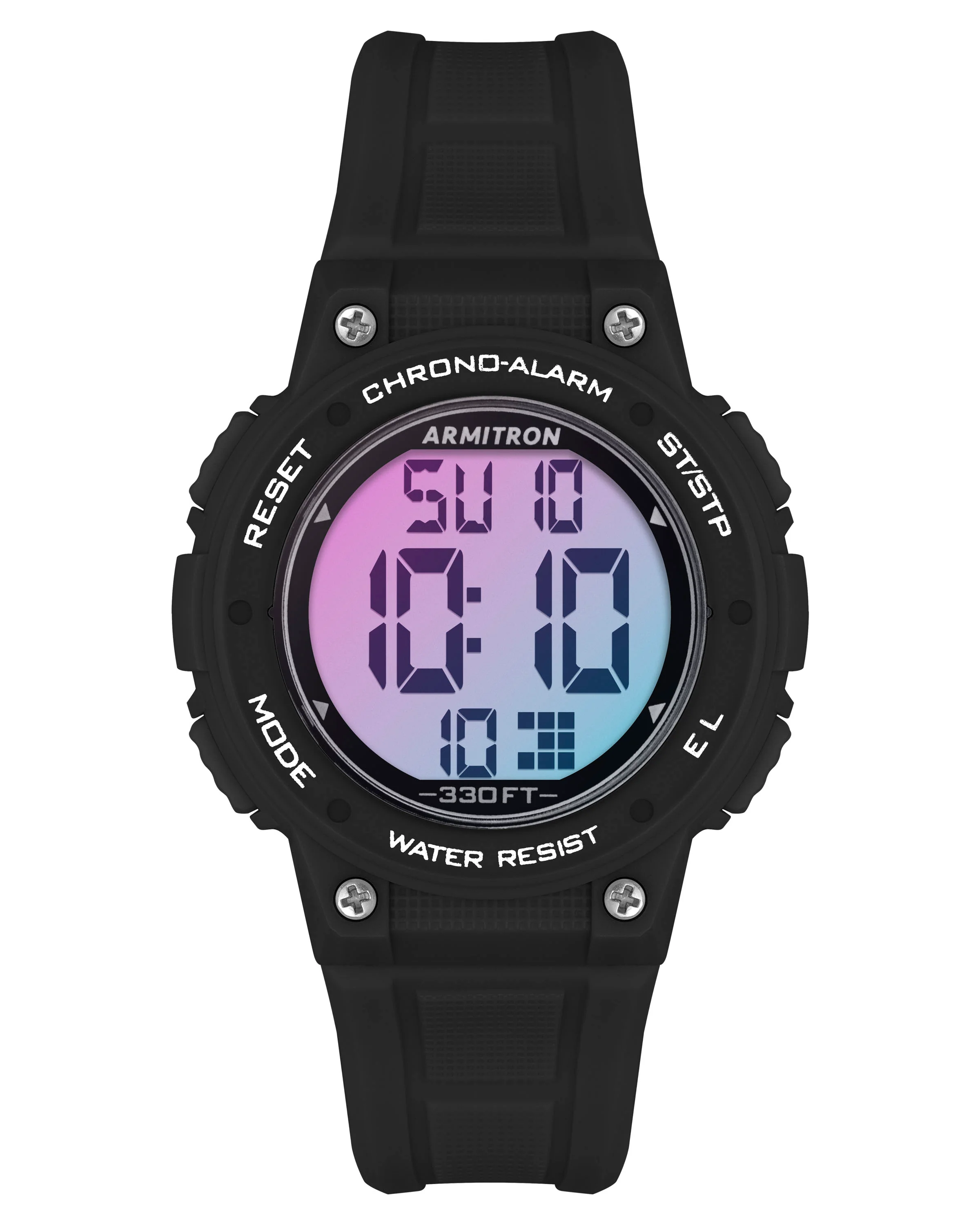 Armitron Sport Women's Digital Chronograph Resin Strap Watch 45/7086RBK