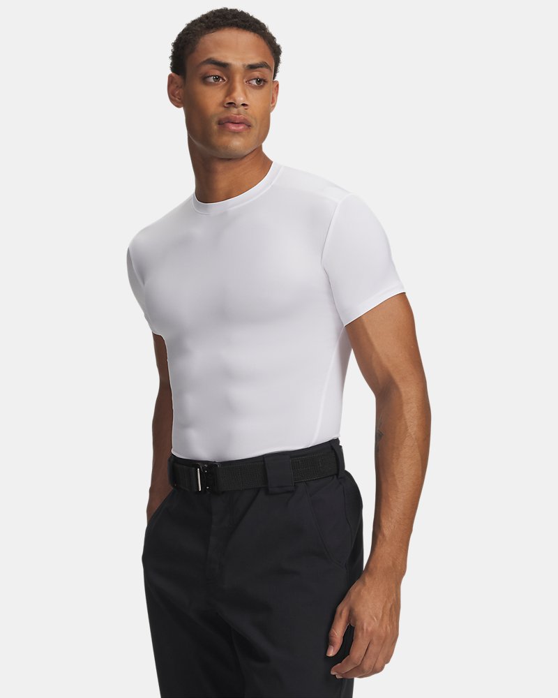 Tactical HeatGear® Compression Men's Short Sleeve T-Shirt - White