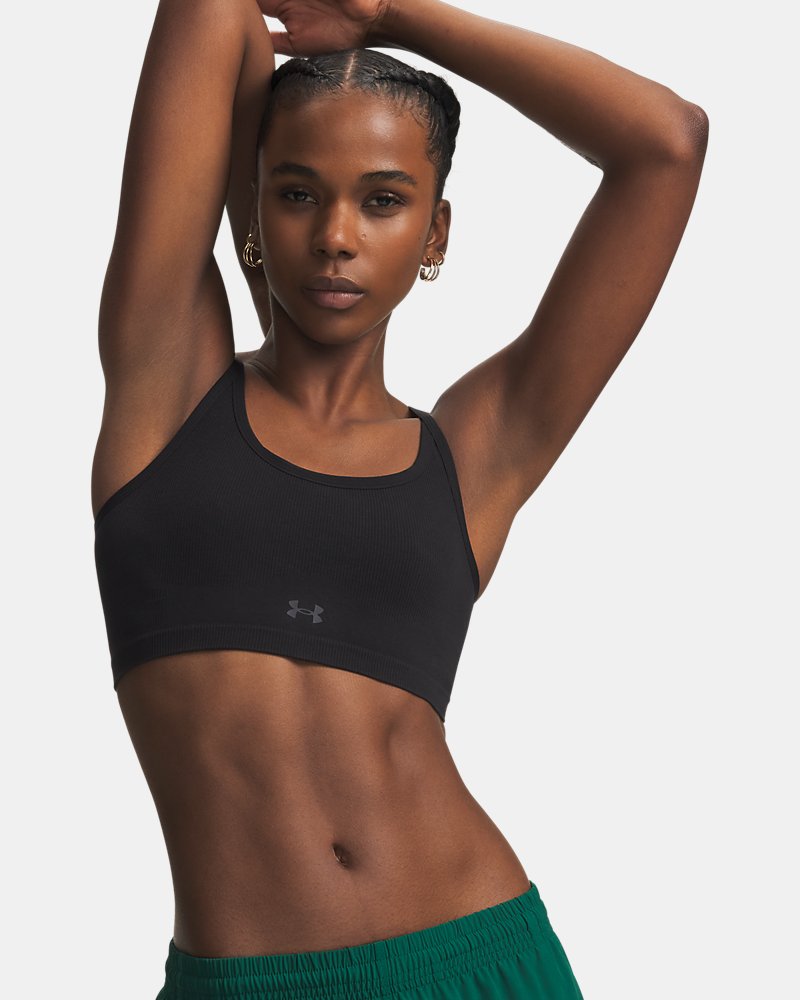 UA Seamless Cotton Low Women's Sports Bra - Black
