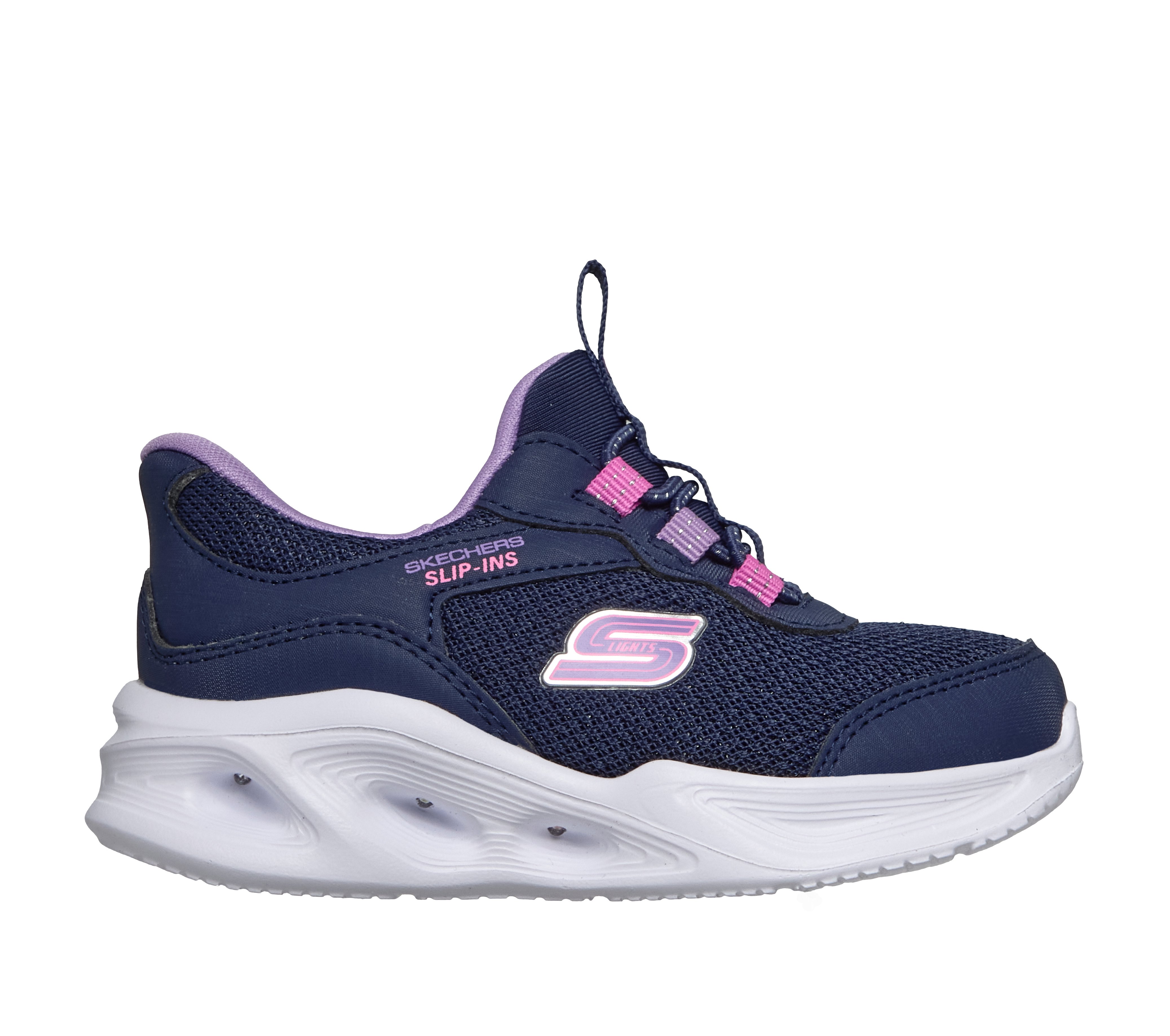 Skechers Slip-ins S-Lights: Sola Glow - Neon Dash - NAVY / MULTI