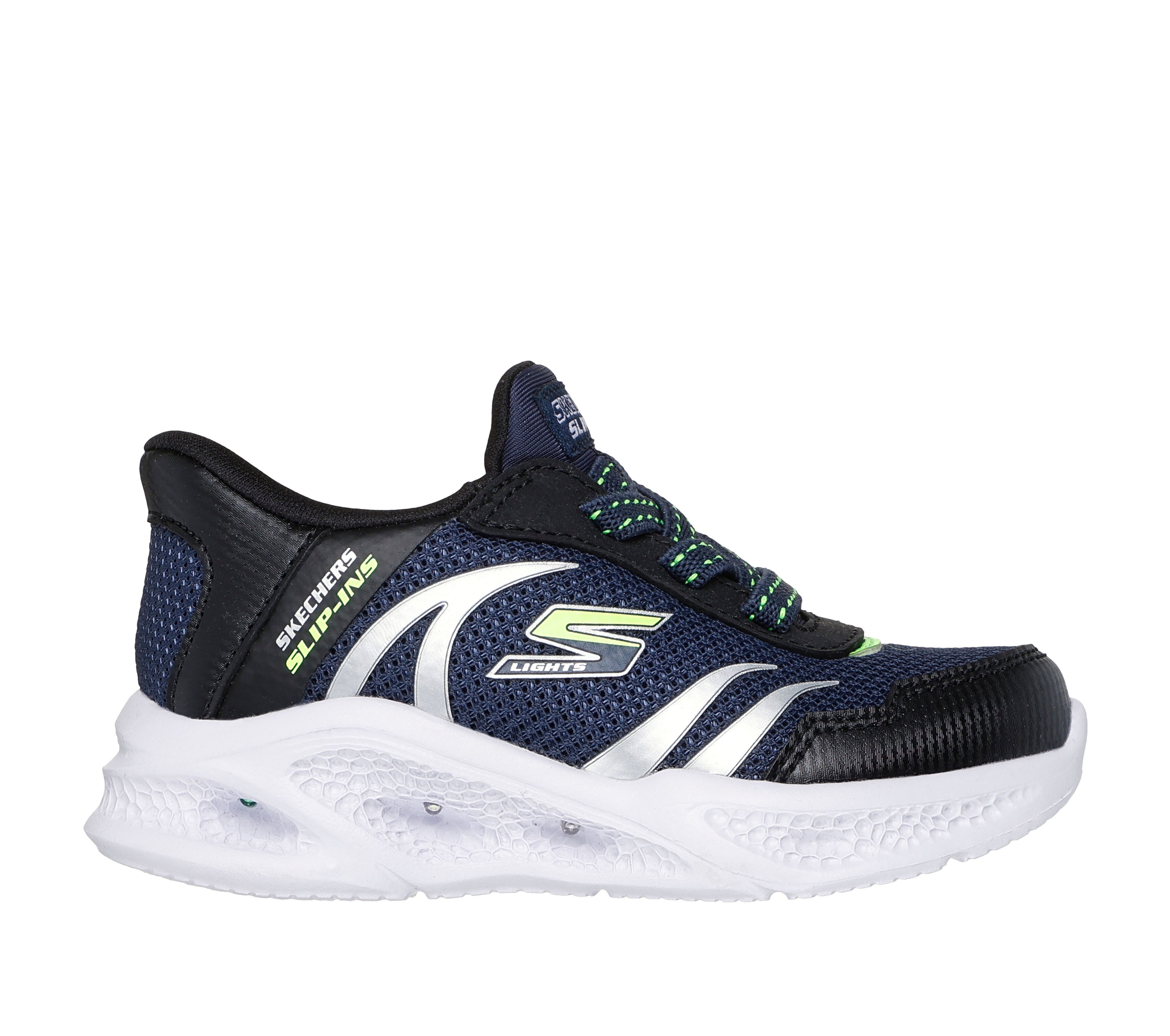 Skechers Slip-ins: Meteor-Lights - Brisk-Beams - NAVY / BLACK