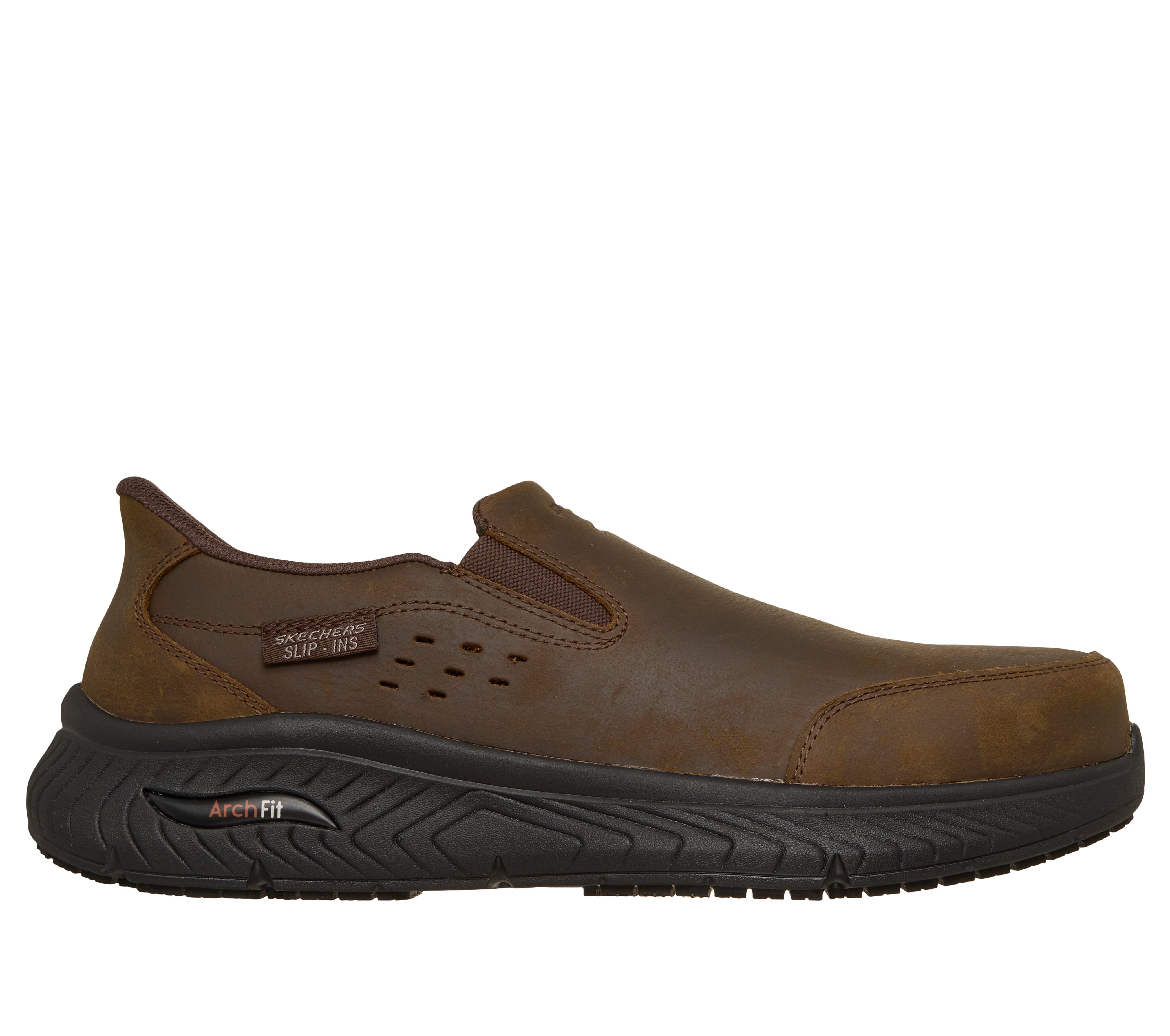 Skechers Slip-ins Work Slip-Resistant: Arch Fit Crosser - BROWN