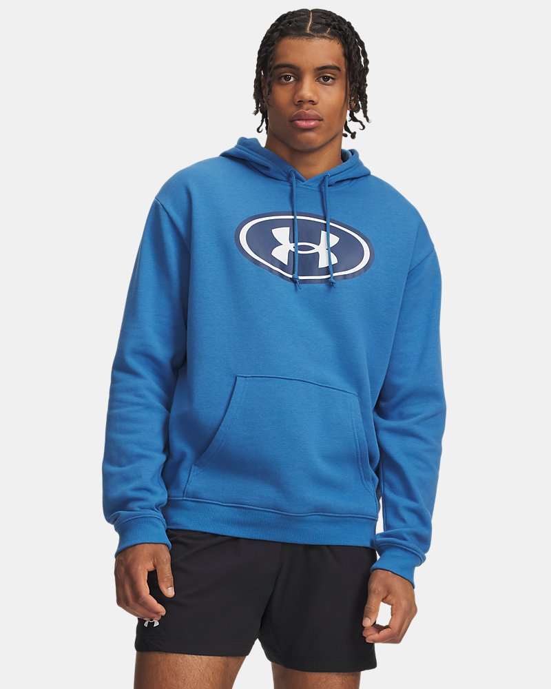 UA Rival Fleece Branded Men's Hoodie - Blue