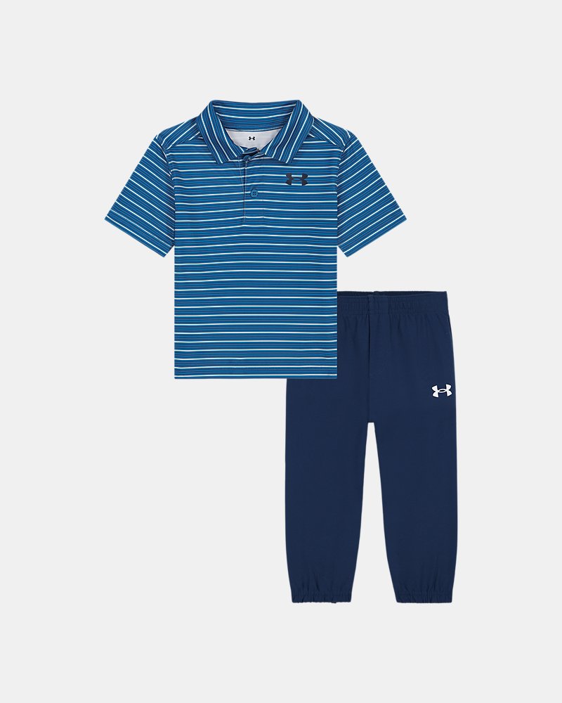 UA Stripe Infant Boys' Polo & Joggers Set - Blue