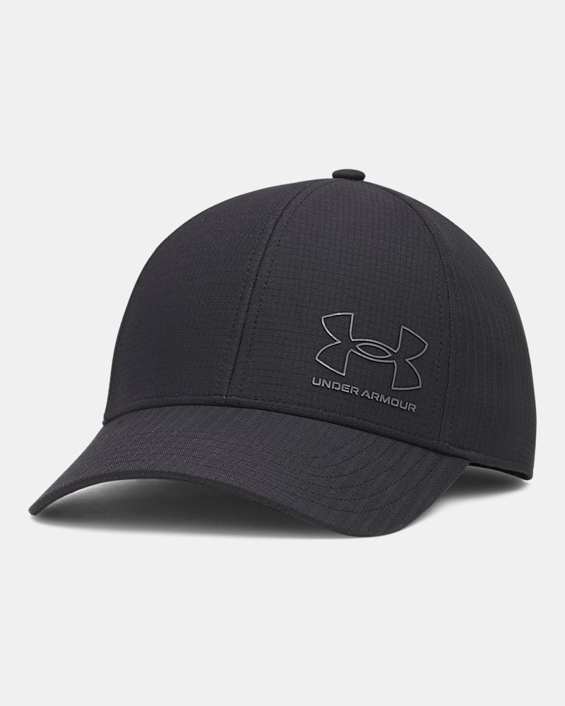 UA ArmourVent Low Men's Stretch Fit Cap - Black