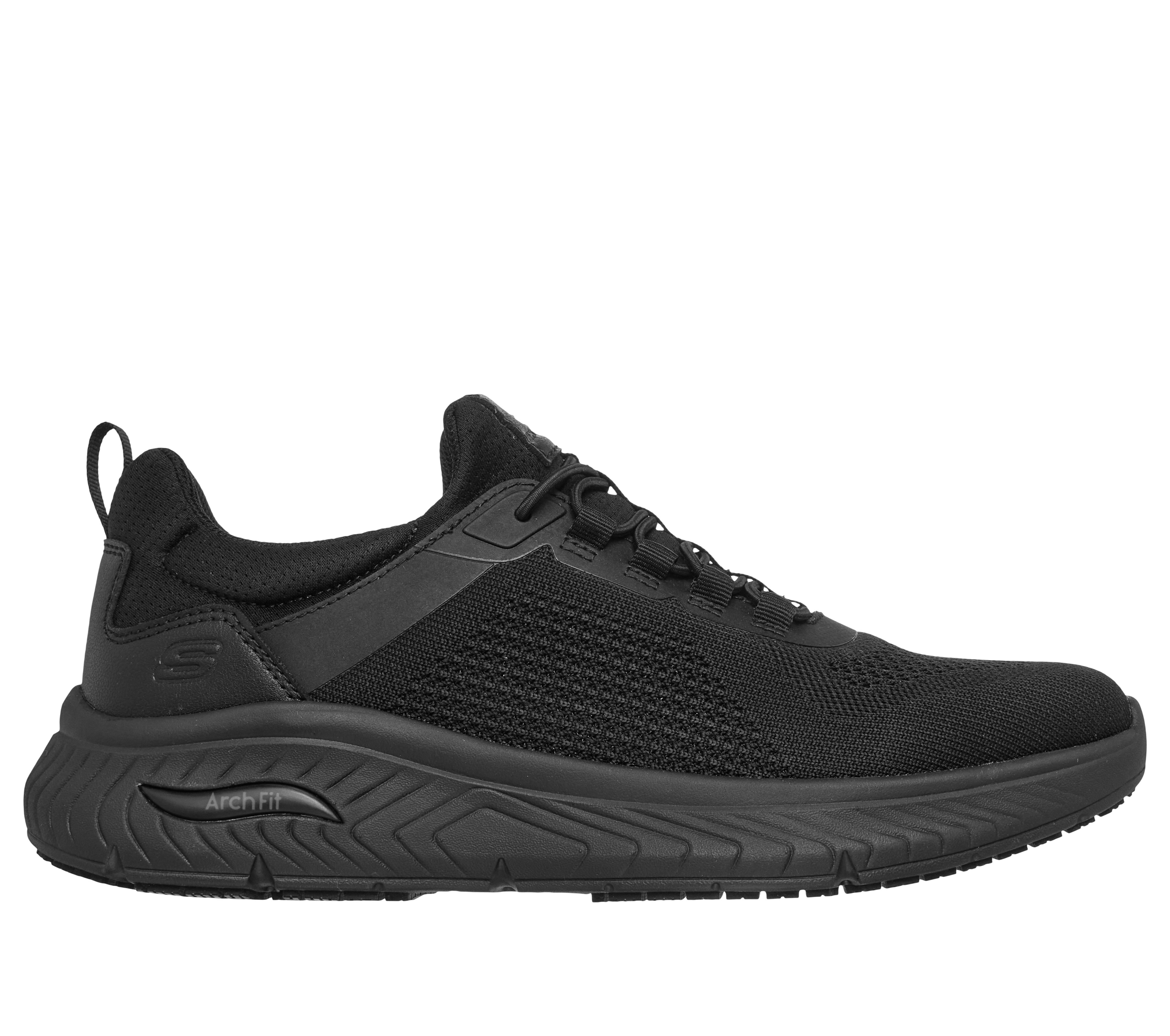 Work Slip Resistant: Arch Fit Crosser - Rowynn - BLACK