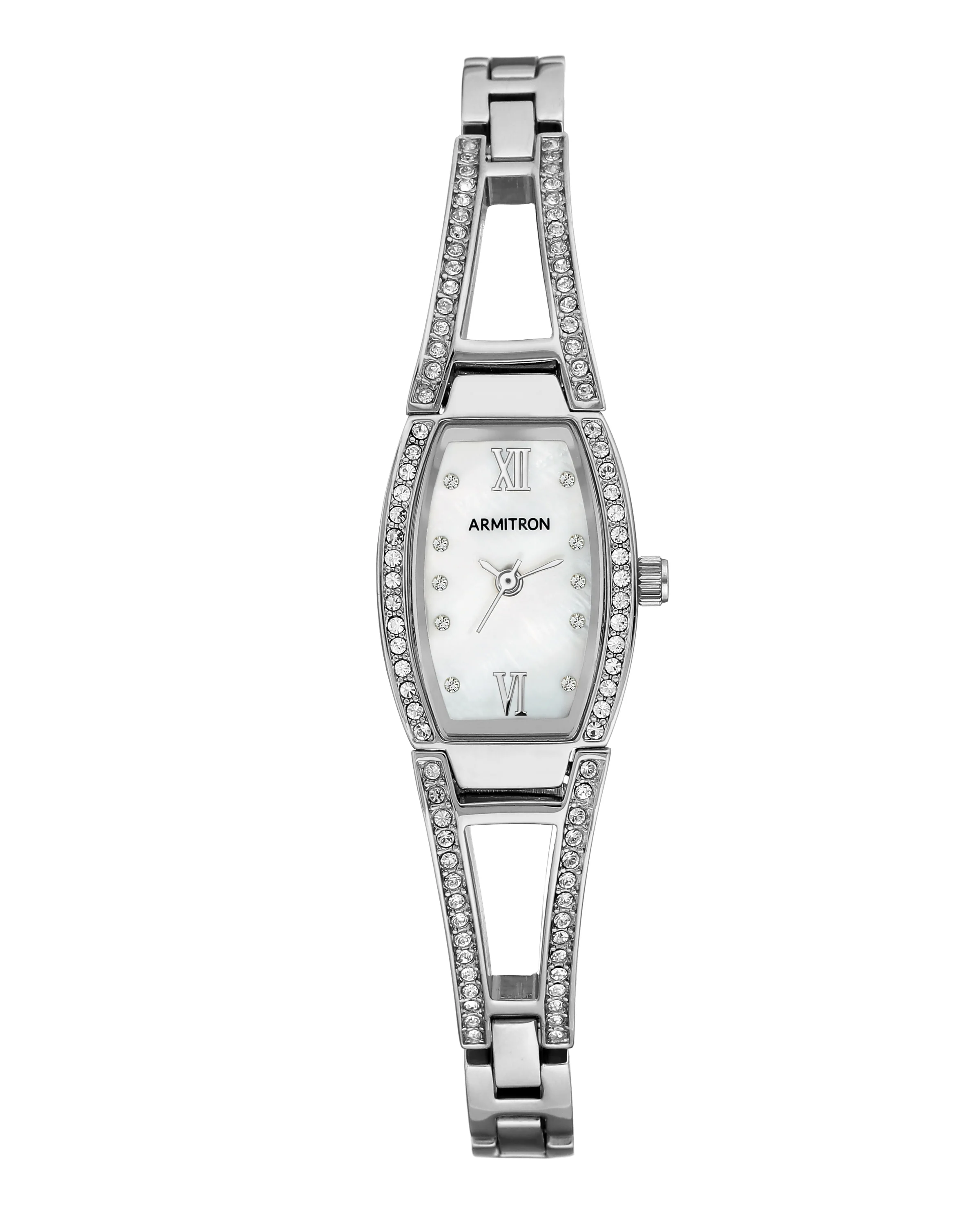 Armitron Women's Swarovski Crystal Accented Bangle Watch 75/3531MPSV