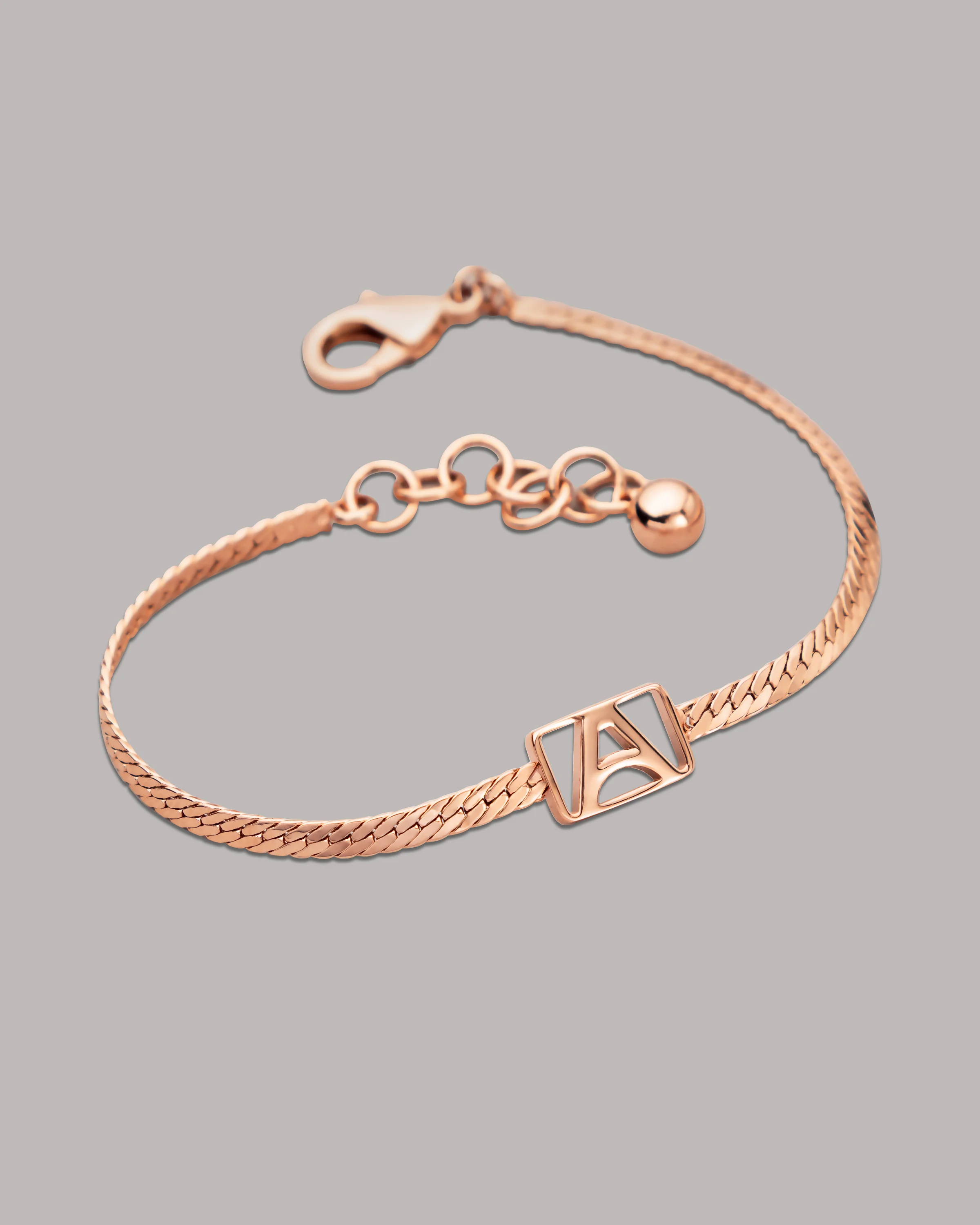 Herringbone & Logo Bracelet? | Rose Gold