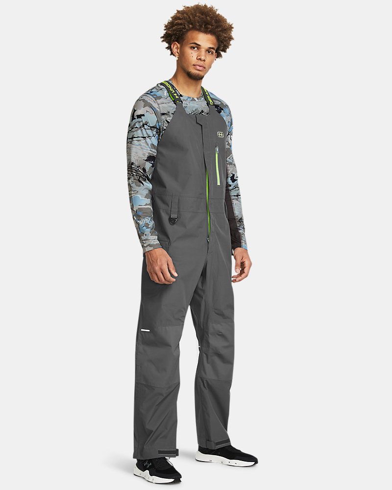 UA Fish Elite Men's Rain Bib - Gray