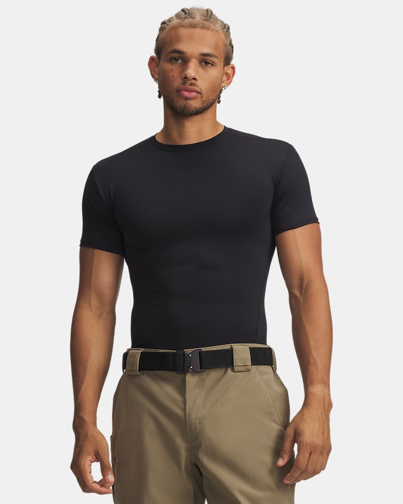 Tactical HeatGear® Compression Men's Short Sleeve T-Shirt - Black