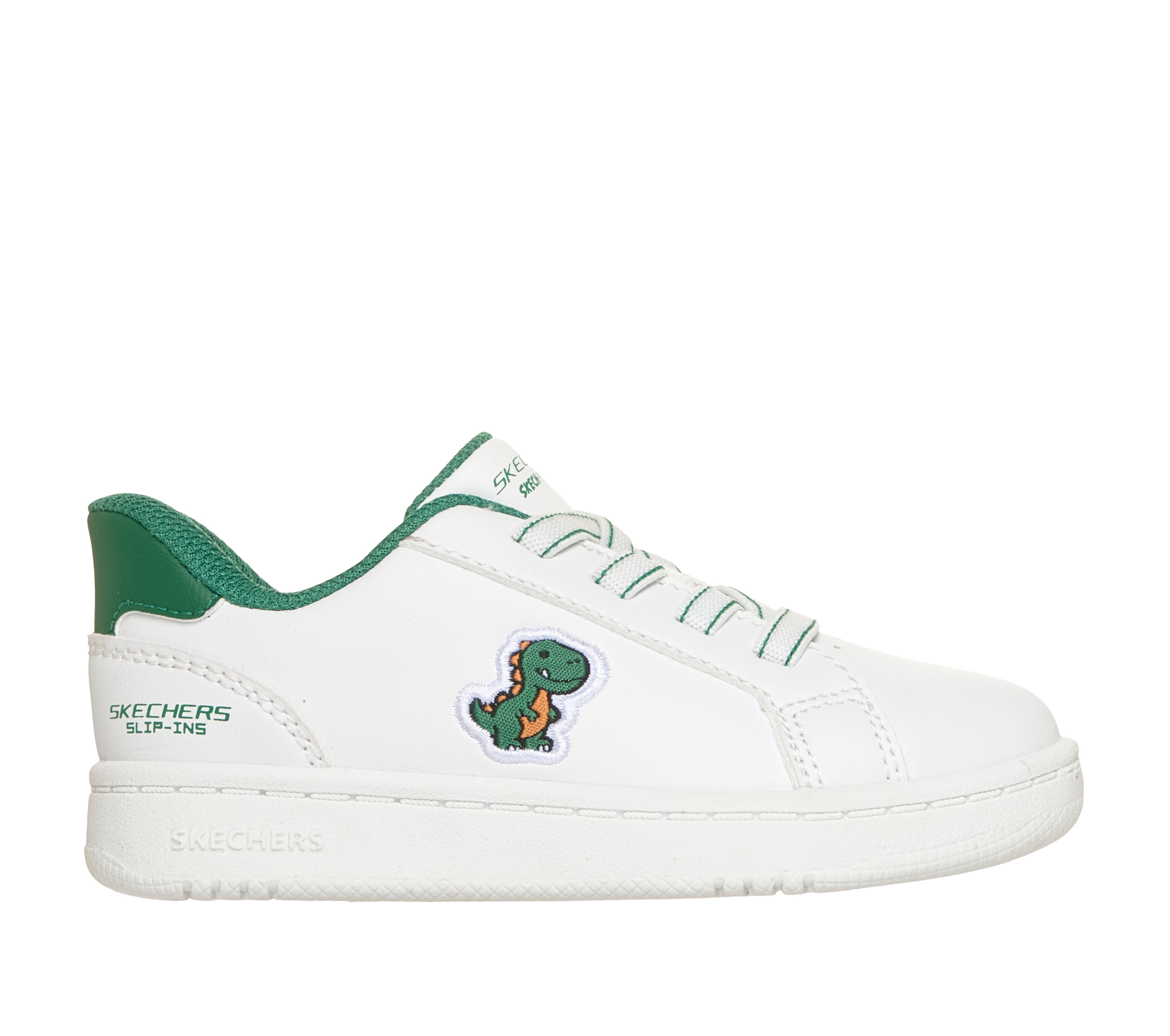Skechers Slip-ins: Quick Street - Dino Trot - WHITE / GREEN