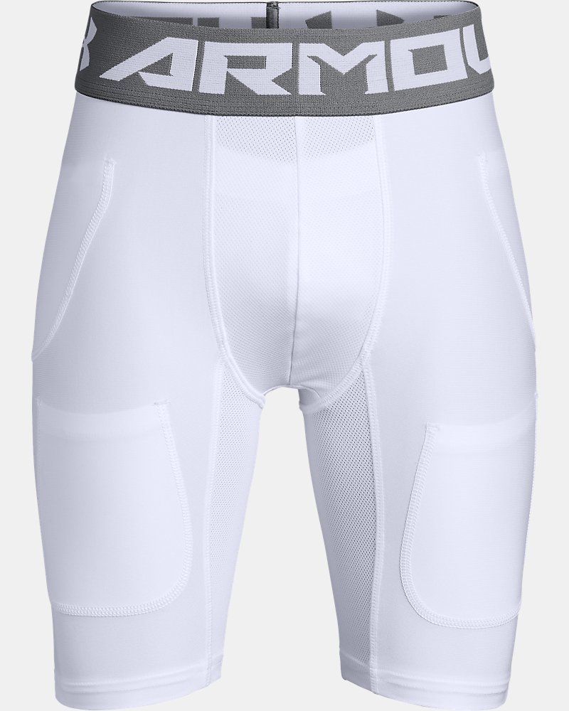 UA 6-Pocket Boys' Football Girdle - White