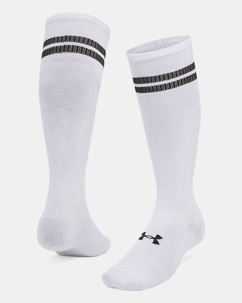 UA Sportstyle Cotton Unisex Over-The-Calf Socks - White
