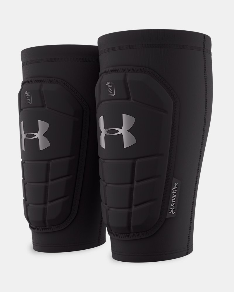 UA Challenger Pro Adult Sleeved Soccer Shin Guard - Black