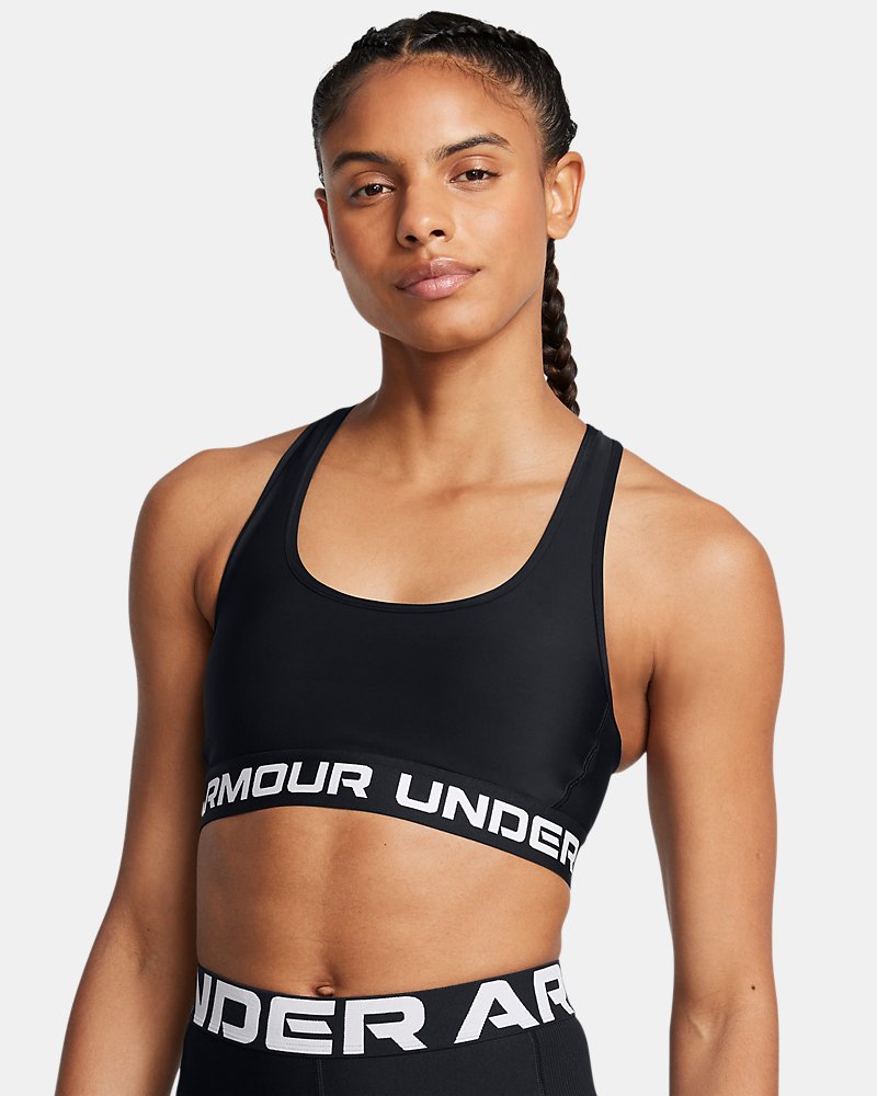 Armour® Mid Crossback Women's Sports Bra - Black