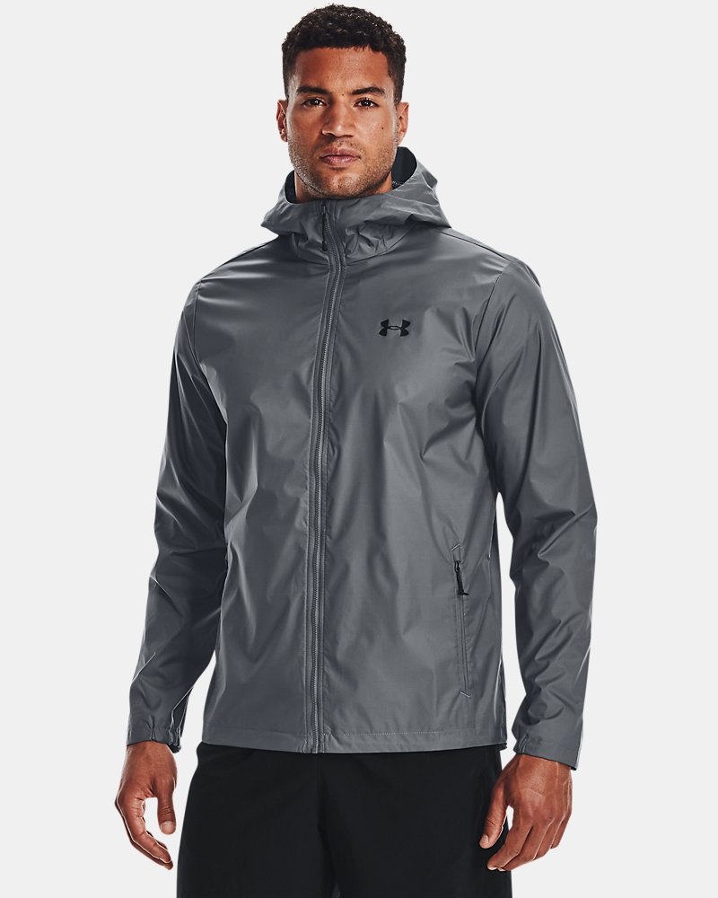 UA Storm Forefront Men's Rain Jacket - Gray