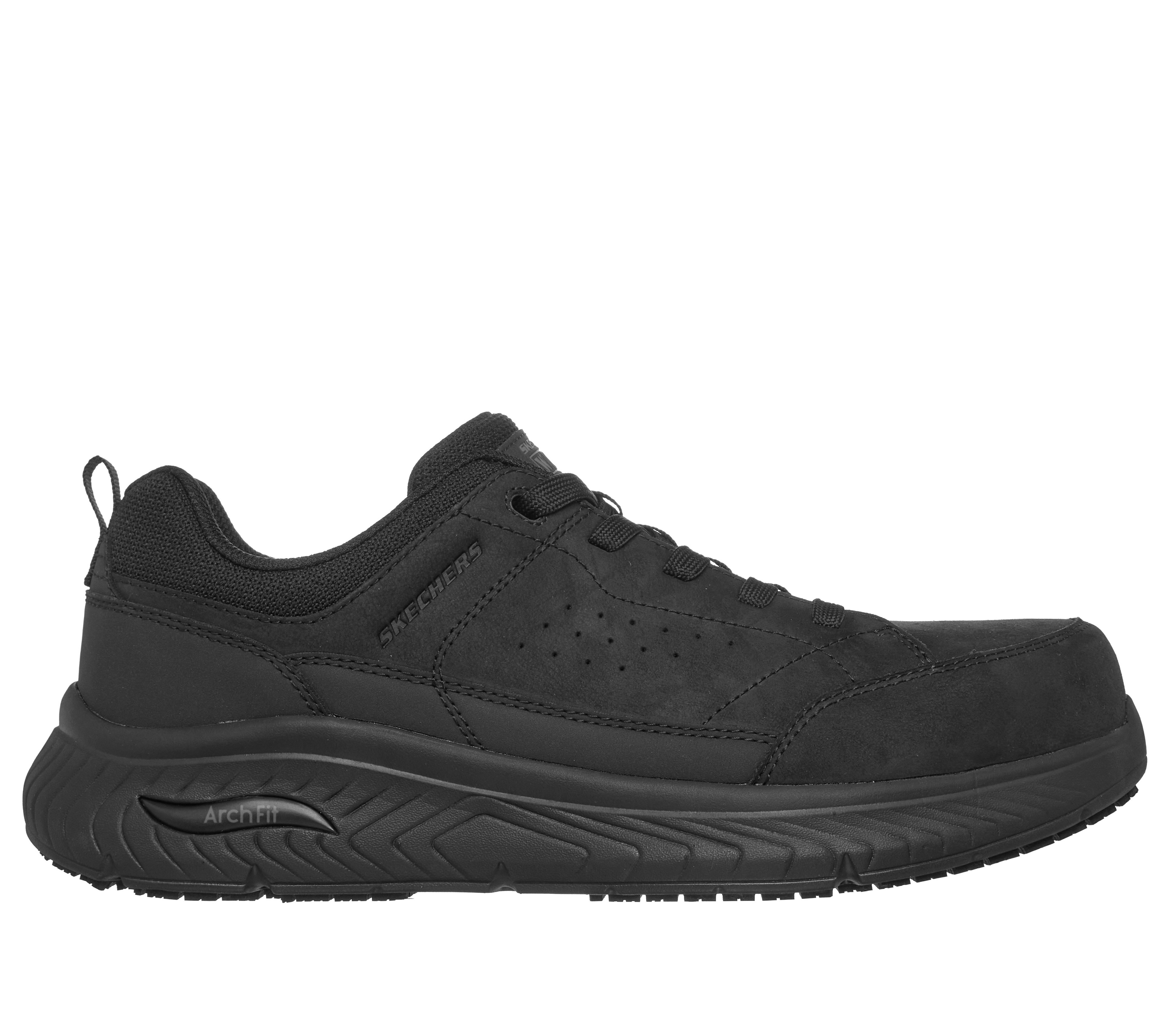Work Slip-Resistant: Arch Fit Crosser - Vaultor - BLACK