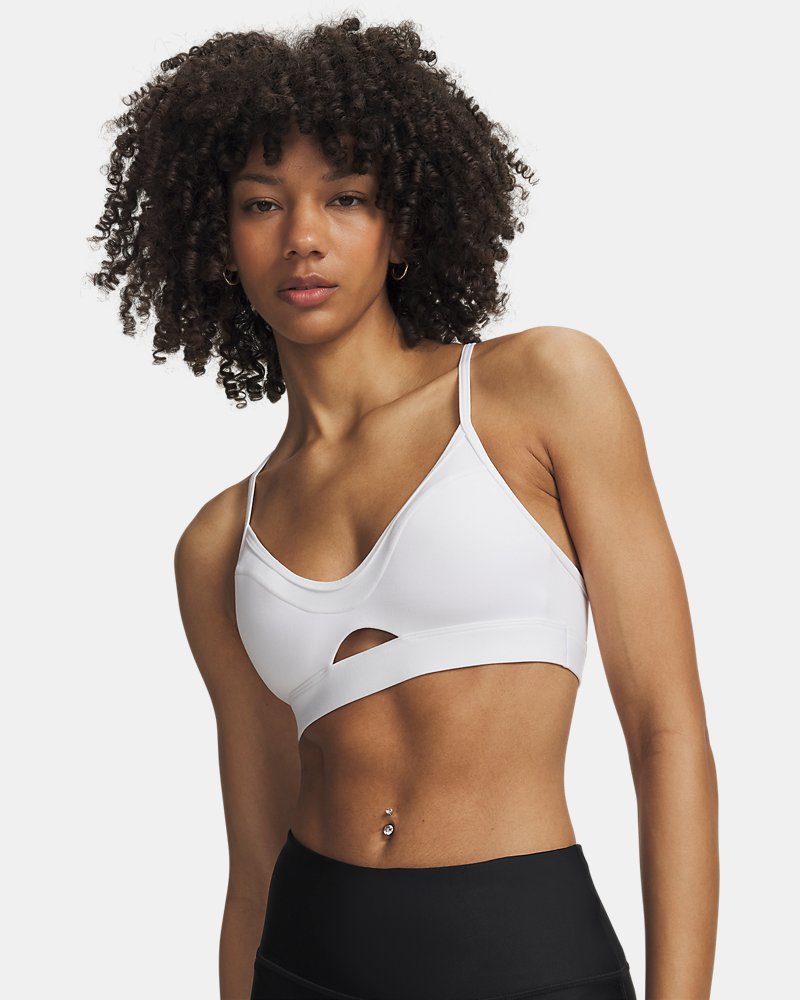 UA Meridian Strappy Bralette Women's Sports Bra - White
