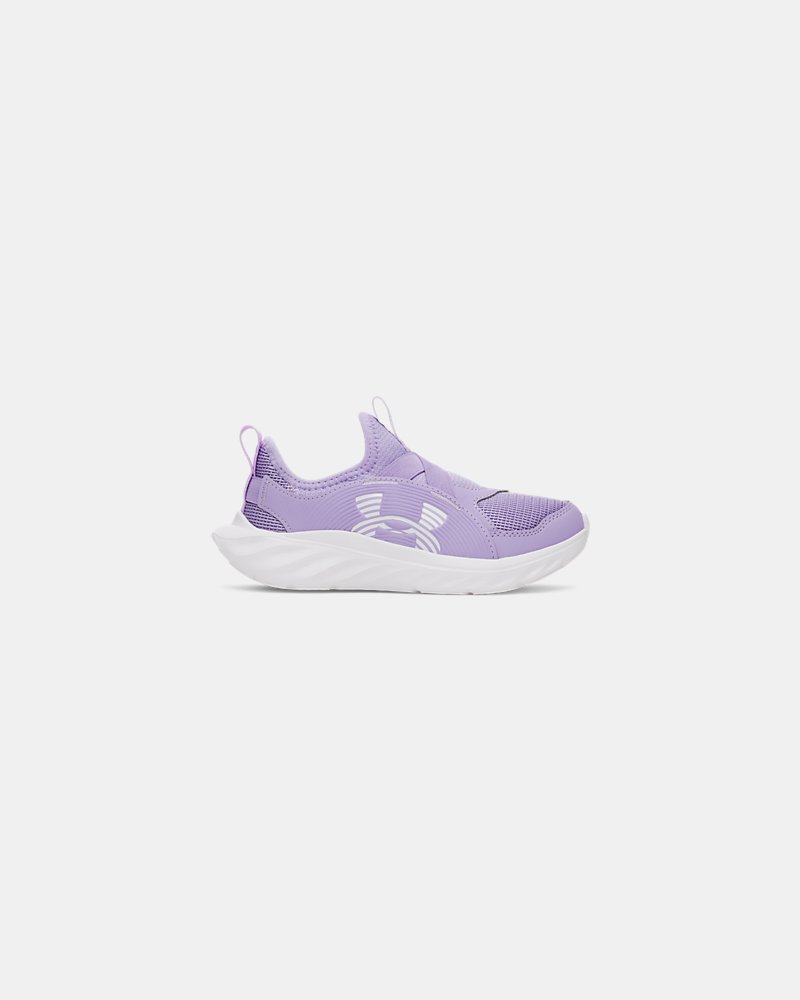 UA Turbo Go Girls' Pre-School Running Shoes - Purple