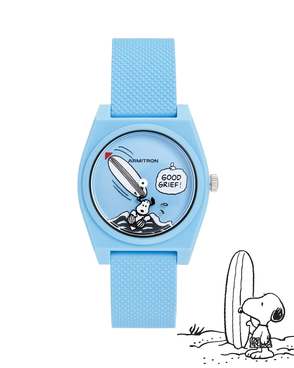 Armitron x Peanuts: Good Grief! | 36mm, Peanuts Blue Ocean Plastic