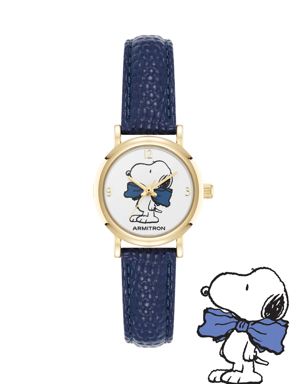 Armitron x Peanuts: Dressed to the Nines | 24mm, Peanuts Navy/Gold