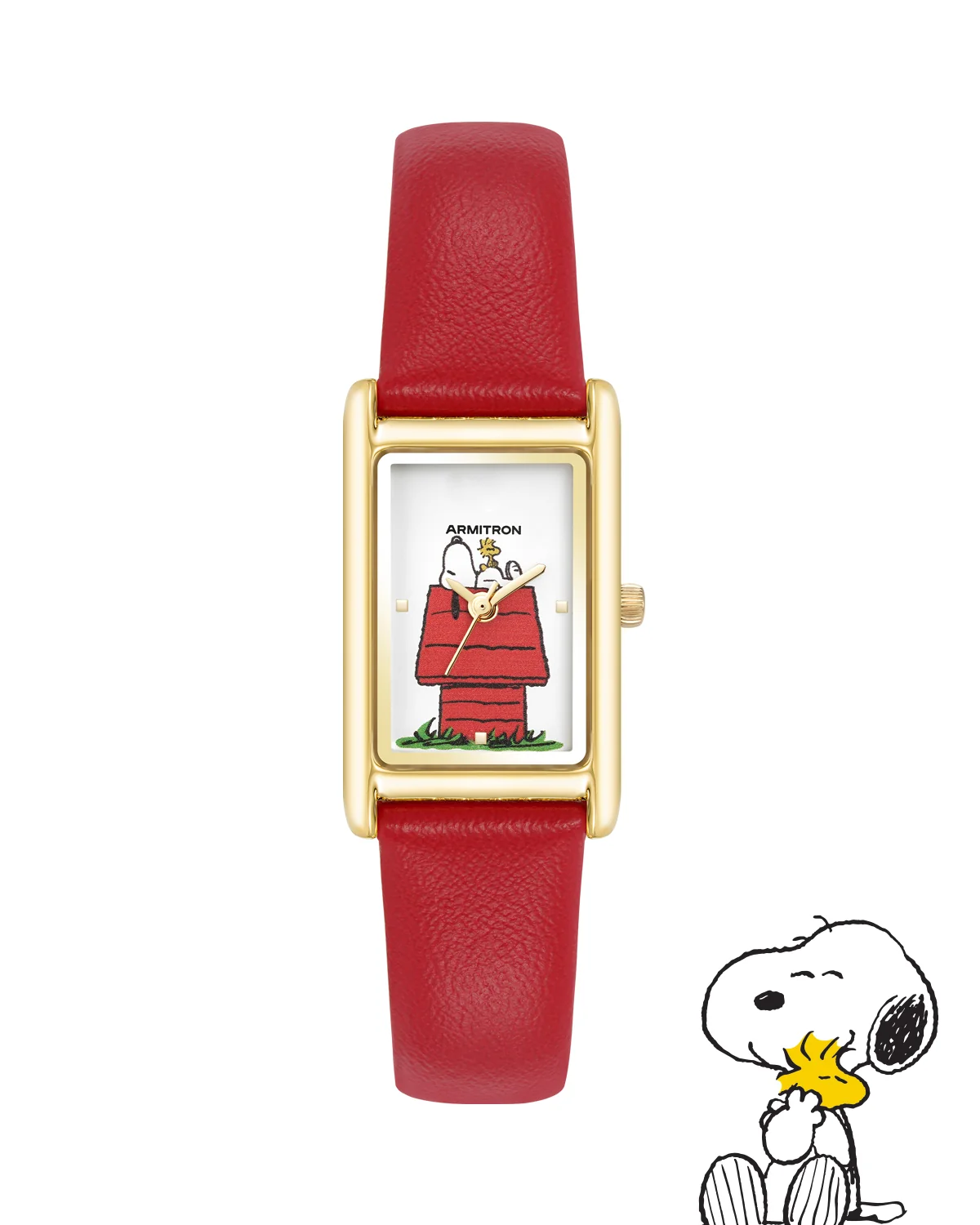 Armitron x Peanuts: The Lookout | 36mm, Peanuts Red/Gold