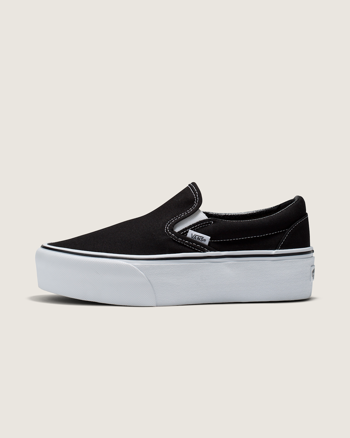 Classic Slip-On Platform Shoe - Black / True White