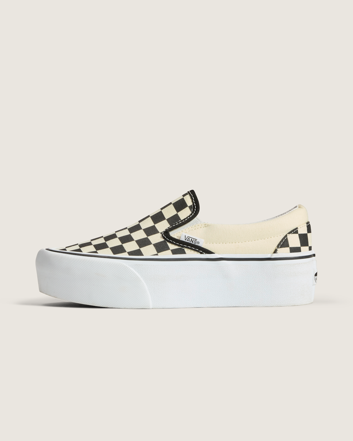 Classic Slip-On Stackform Checkerboard Shoe - Checkerboard Black / Classic White