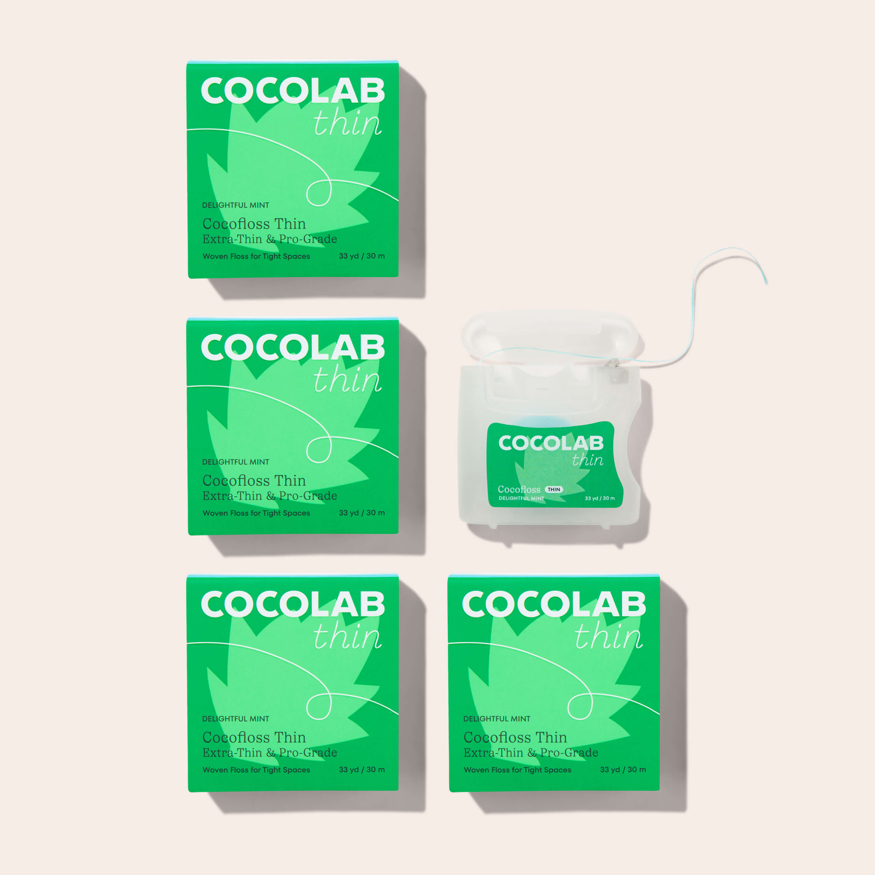 Delightful Mint Cocofloss Thin - 4 Pack