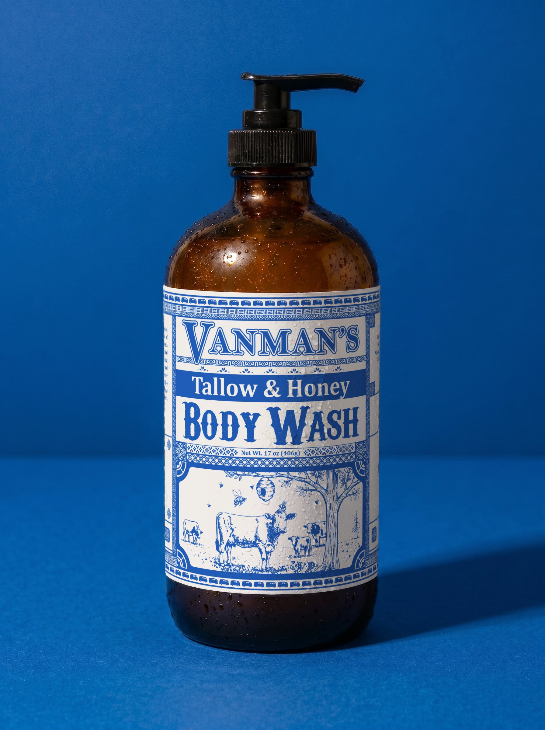 *New* VanMan's Tallow & Honey Body Wash - 16 oz