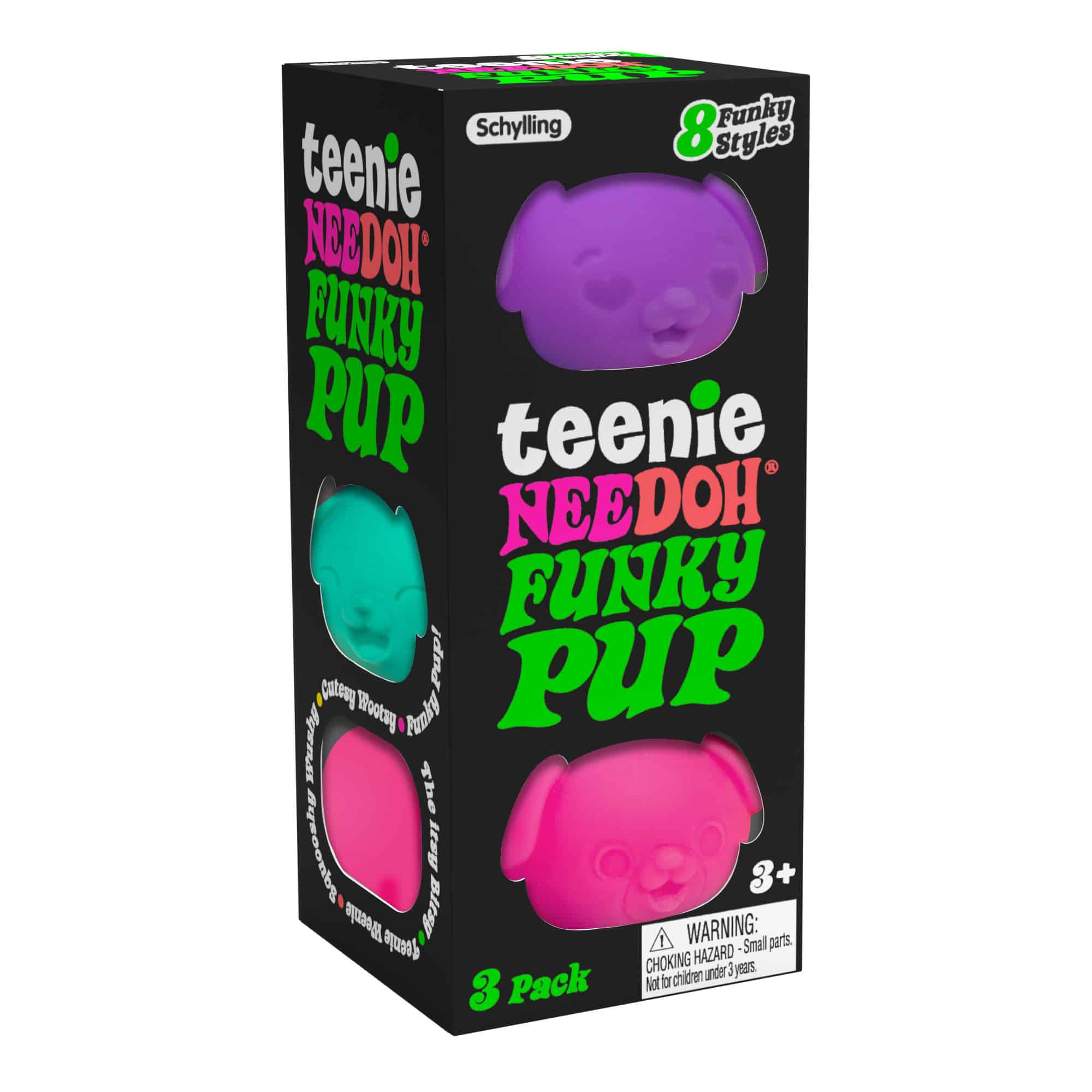 Teenie NeeDoh® Funky Pup | Mini Dog Sensory Squish 3-Pack