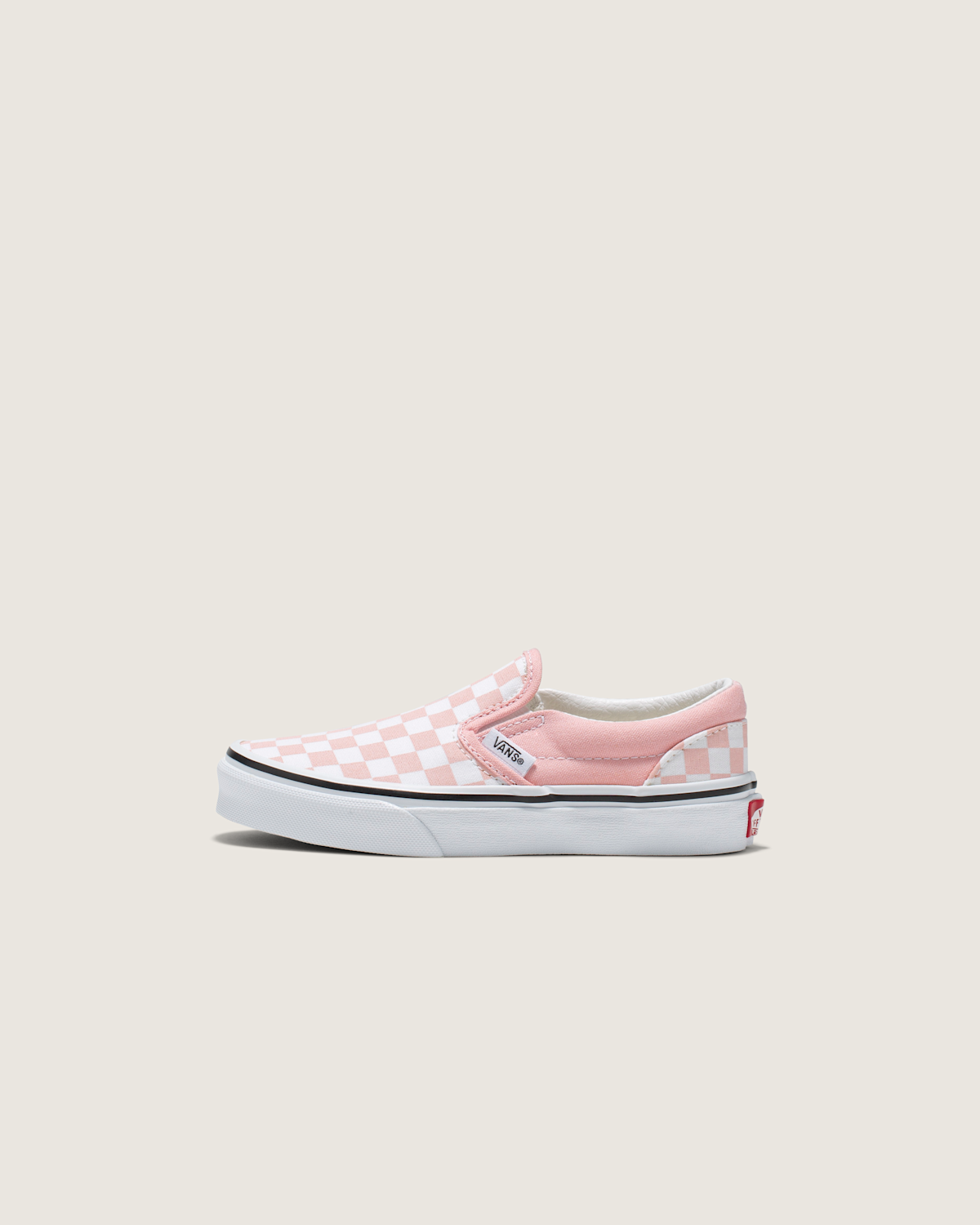 Little Kids Classic Slip-On Checkerboard Shoe - Checkerboard Powder Pink / True White