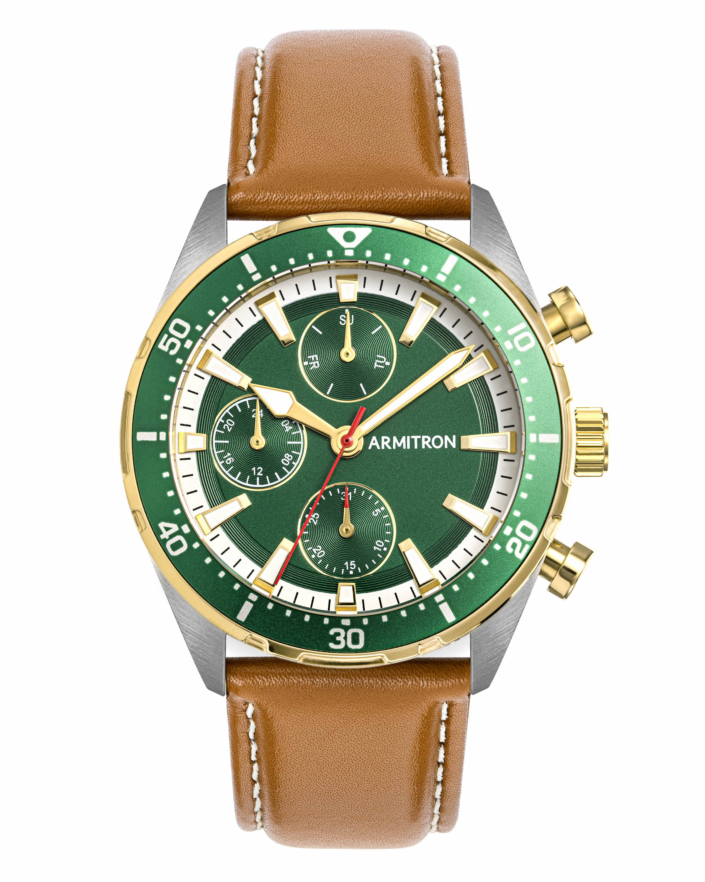 Lloyd? | 42mm, Leather/Green/Silver/Gold