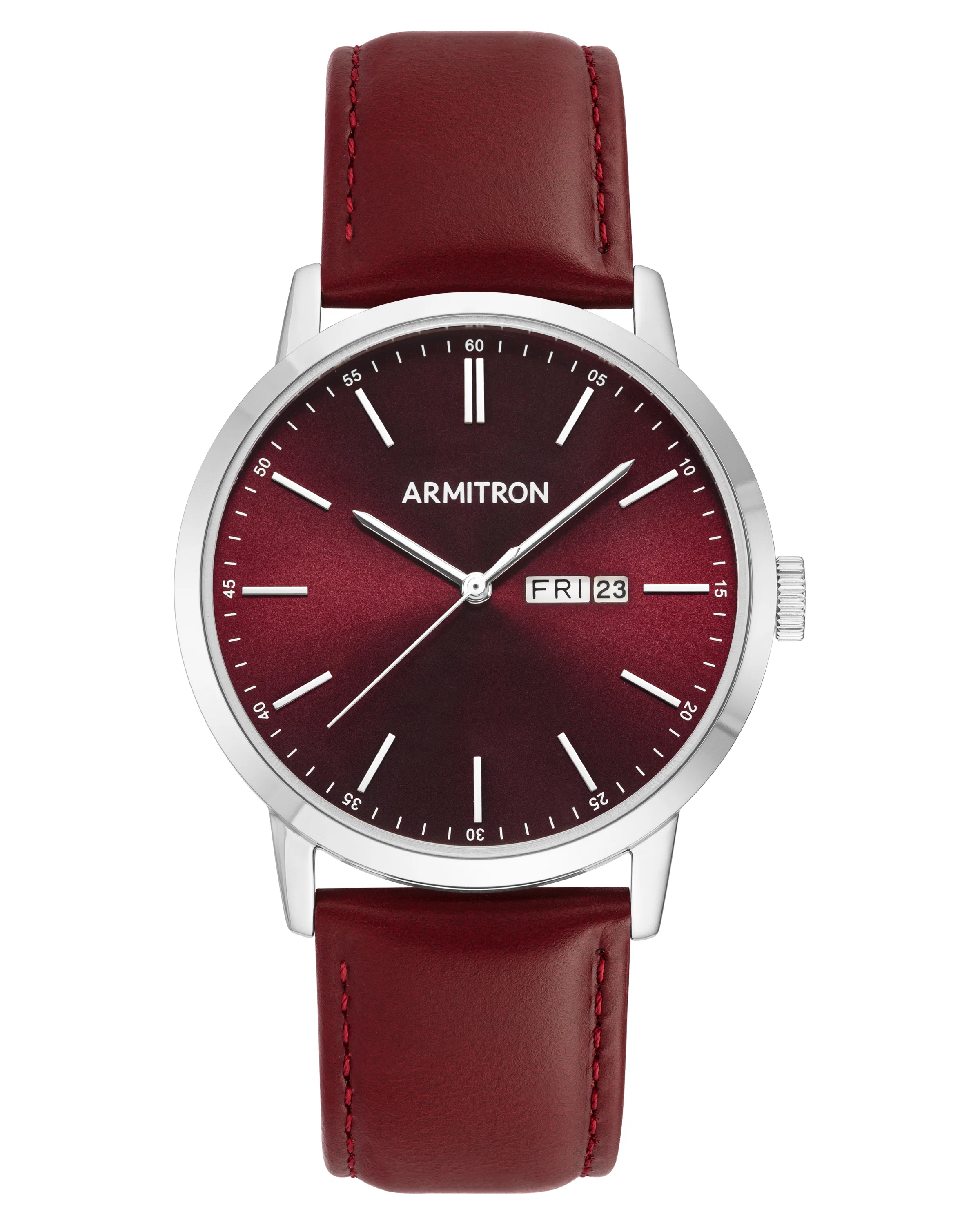 Miles? | 42mm, Burgundy/Brown