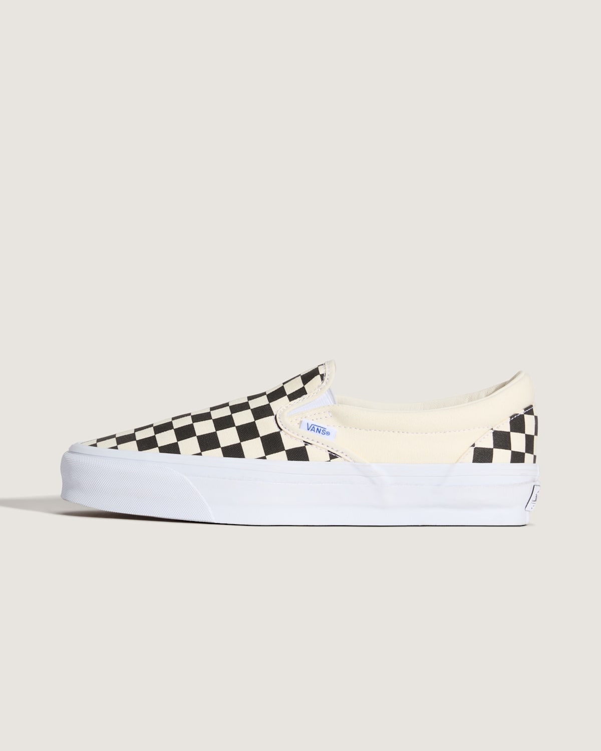 Premium Slip-On Checkerboard Shoe - Checkerboard Black / Off White