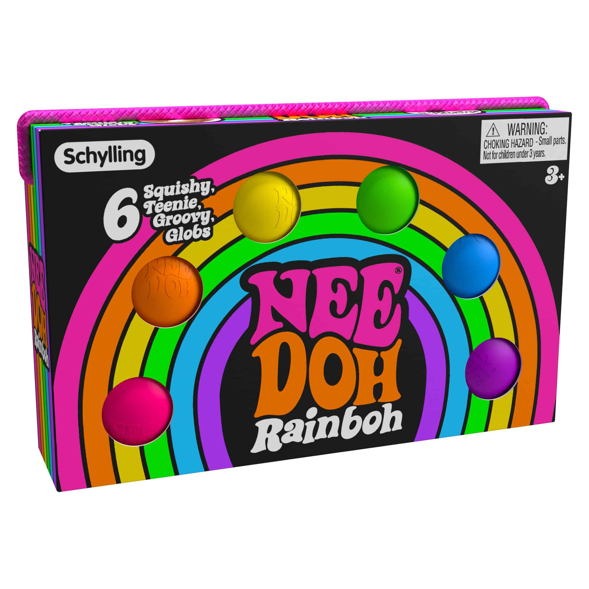 NeeDoh® Rainboh | 6 Teenie Sensory Squishies in Storage Case