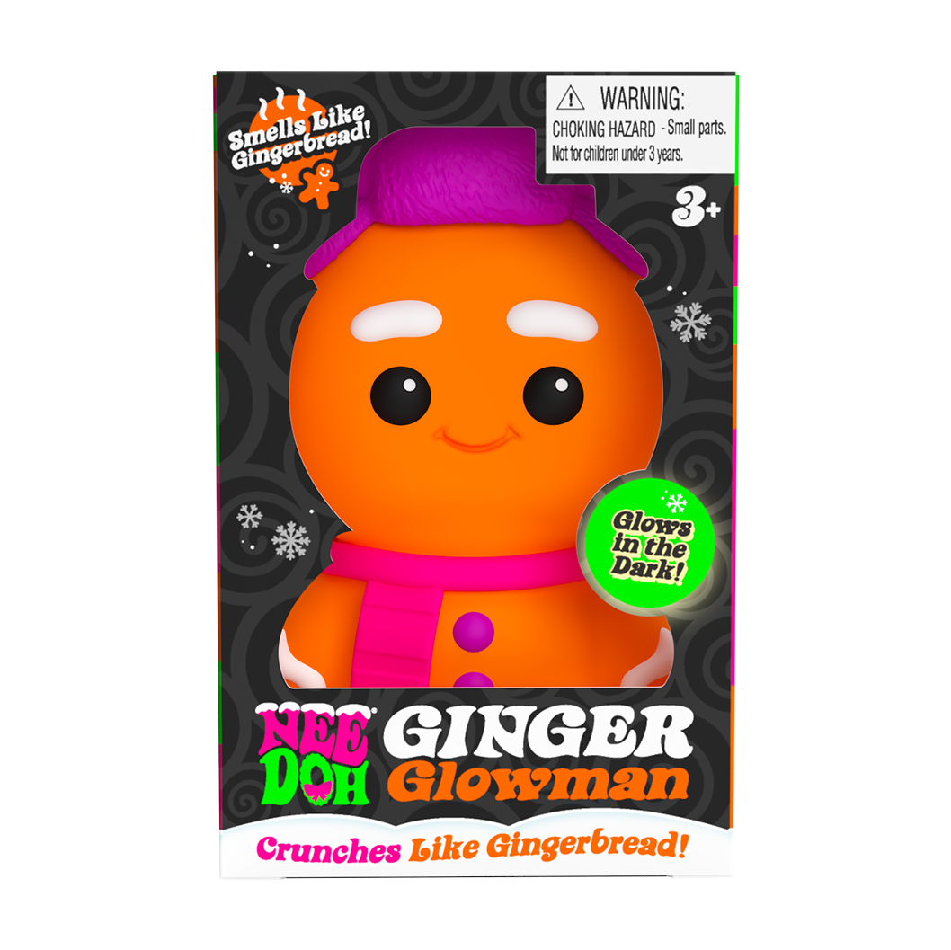 NeeDoh® Ginger Glowman | Glow-in-the-Dark Gingerbread Squish